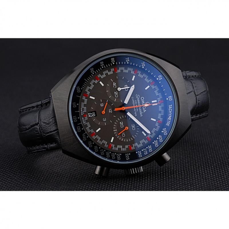 Omega Speedmaster Mark II Quartz Replica Watch, Black Dial, Ion-plated Case, 622814