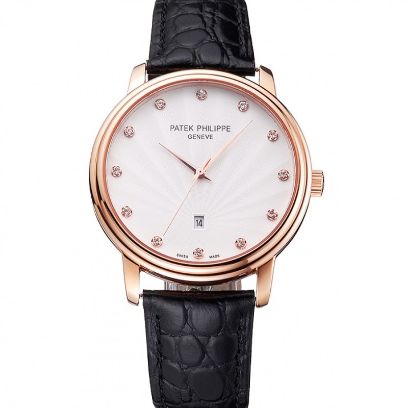 Patek Philippe Calatrava 15202ST.OO.1240ST.01 | Quartz | 18k Rose-Gold Plated | Replica Watch