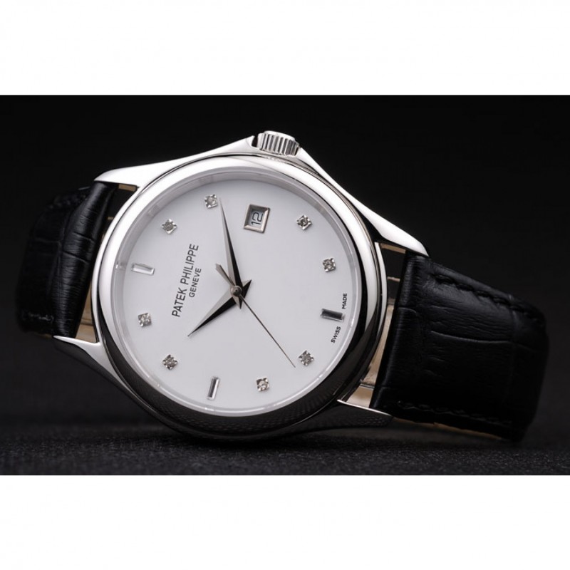 Patek Philippe Calatrava Replica Watch, Automatic, Silver Dial, Steel Case, 46x38mm, Japanese