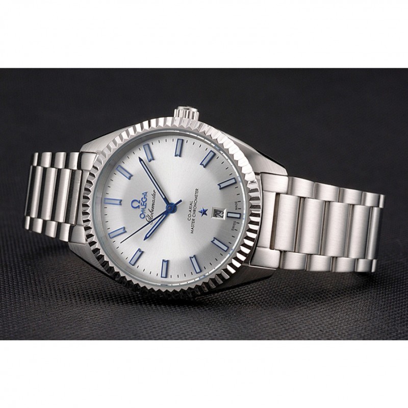 Omega Globemaster Constellation - Quartz Battery - Silver Dial - Men's Watch - 47 x 39 mm - Replica