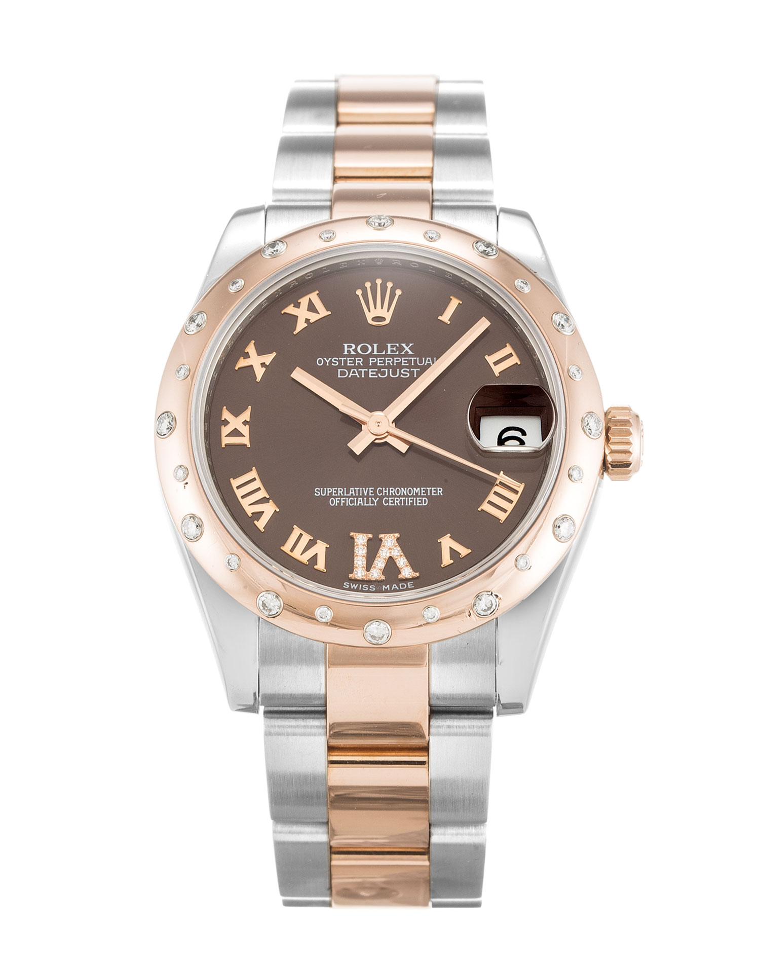 Rolex Datejust Lady 178341 Replica Watch, 31mm Rose Gold & Steel Case, Automatic Movement, Diamond