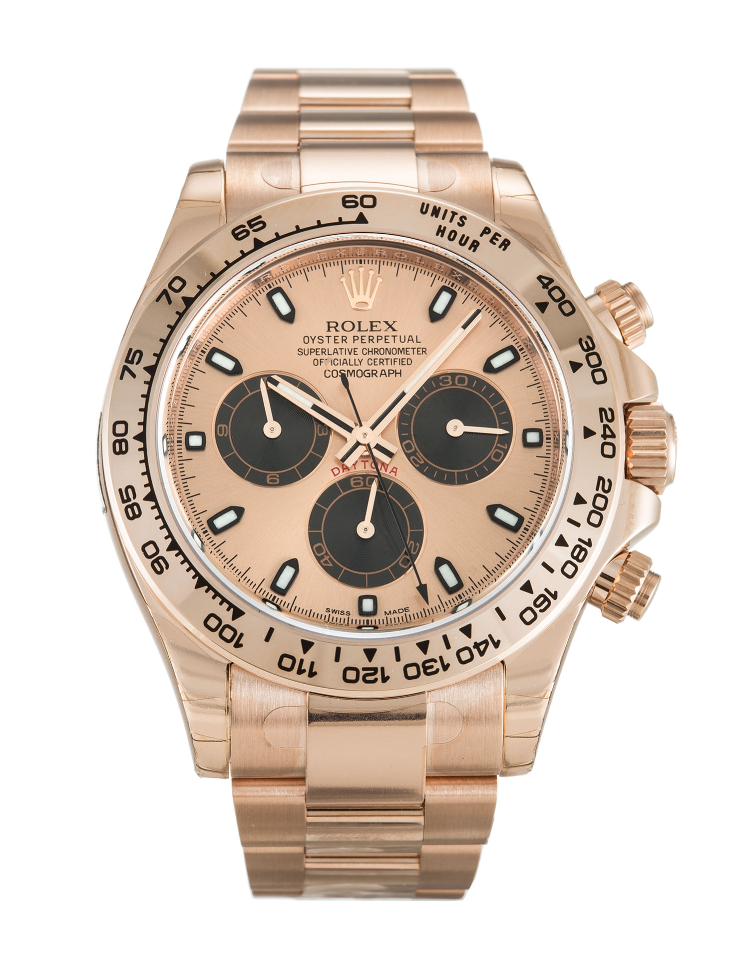 -116505-Rolex Daytona Replica Watch - Automatic - Rose Gold Baton Dial