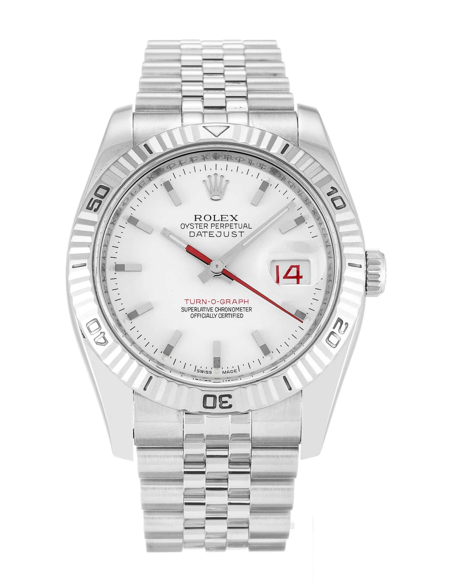 Rolex Turn-O-Graph 116264 - Automatic - Steel Case - Mens - Baton Dial Watch