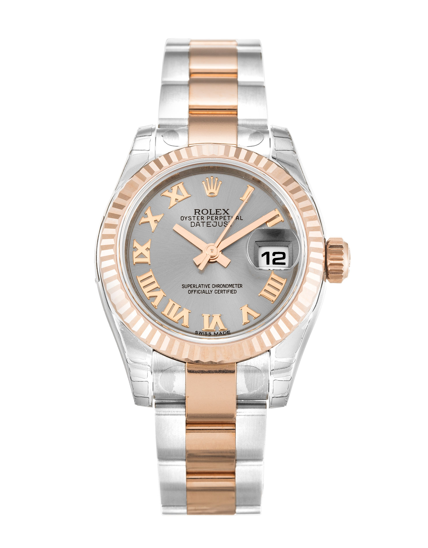Rolex Datejust Lady 179171 Replica Watch, Automatic Movement, 26mm Steel & Rose Gold Case, Rhodium