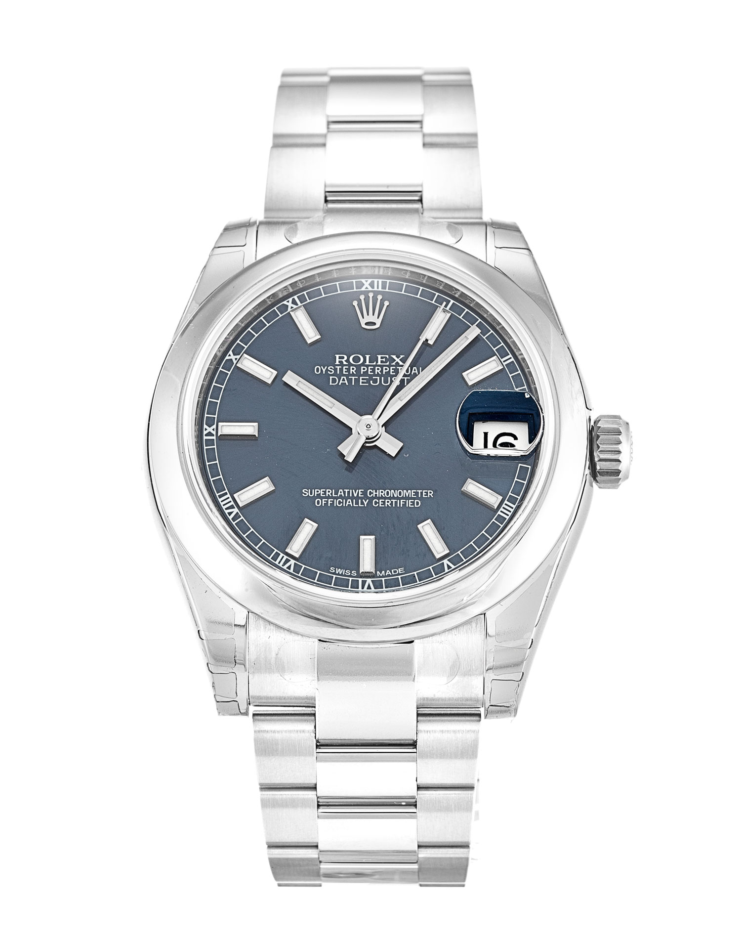 Rolex Datejust Lady 178240 Replica Watch, Automatic Movement, 31mm Steel Case, Blue Baton Dial