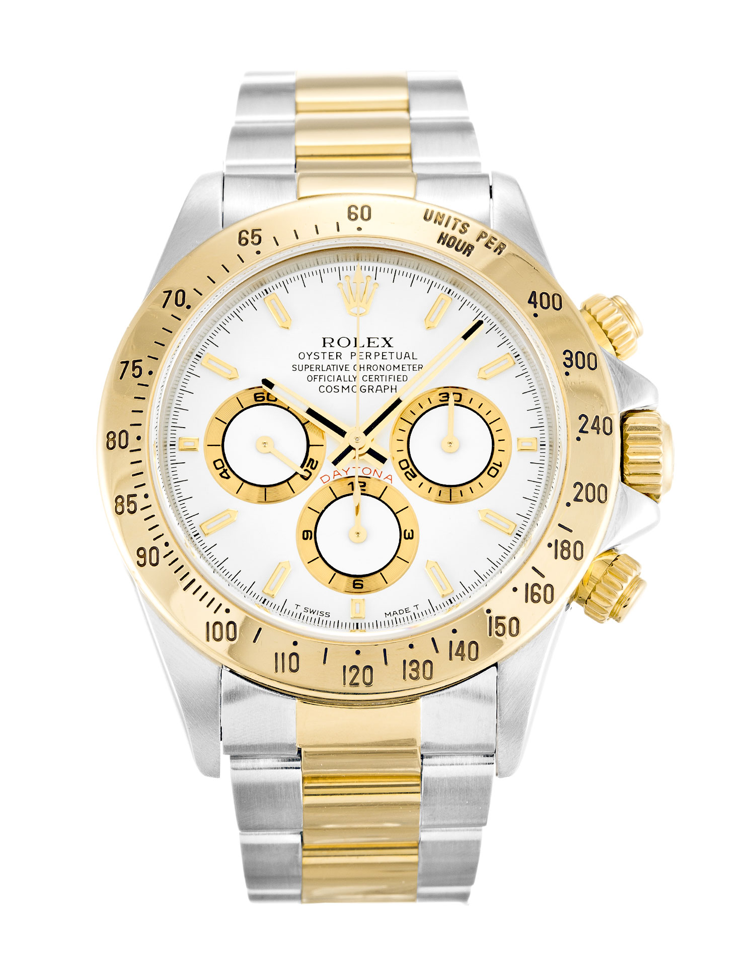 Rolex Daytona 16523 Replica Watch, Automatic Movement, 38MM Steel & Yellow Gold Case, Baton Dial