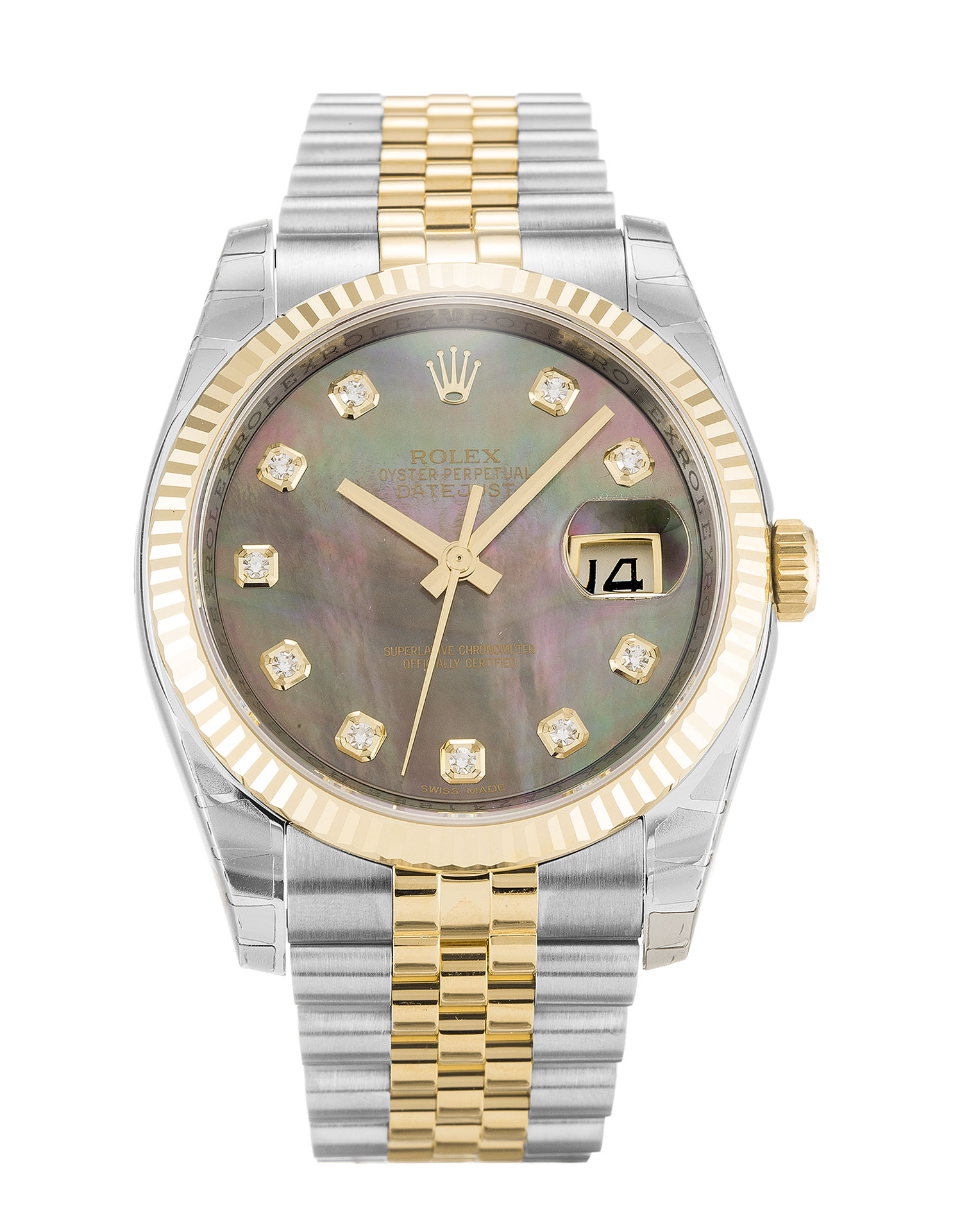 Rolex Datejust 116233 | Automatic | Steel & Yellow Gold | Mother of Pearl ?C Black Diamond