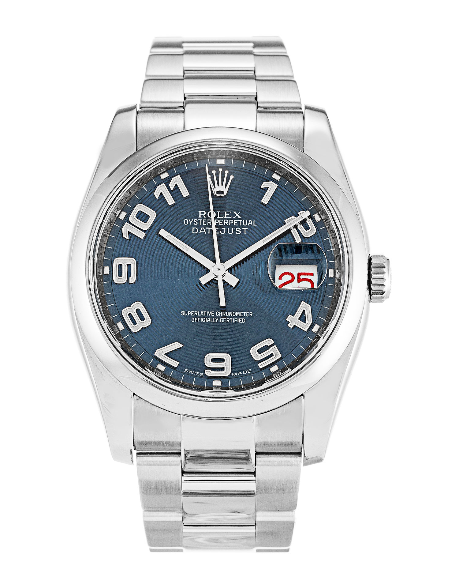 Rolex Datejust 116200 Replica Watch, Automatic Movement, 36mm Steel Case, Blue Arabic Dial