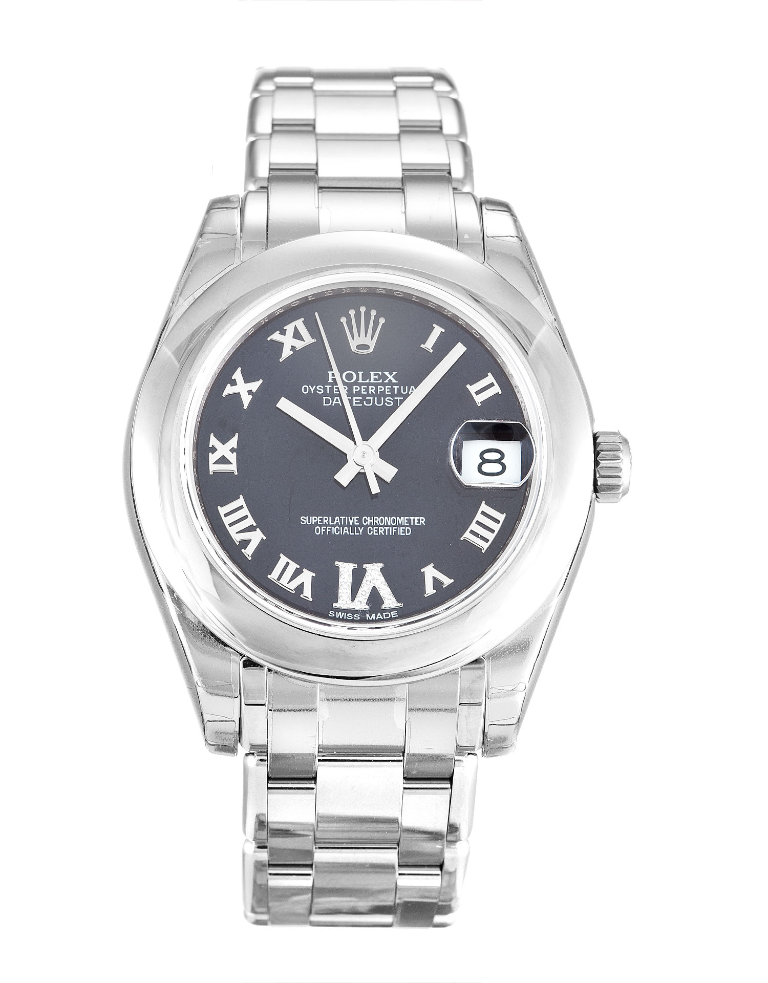 Rolex Datejust Special Edition 81209 Automatic White Gold Case Purple Roman Numeral Diamond Dial