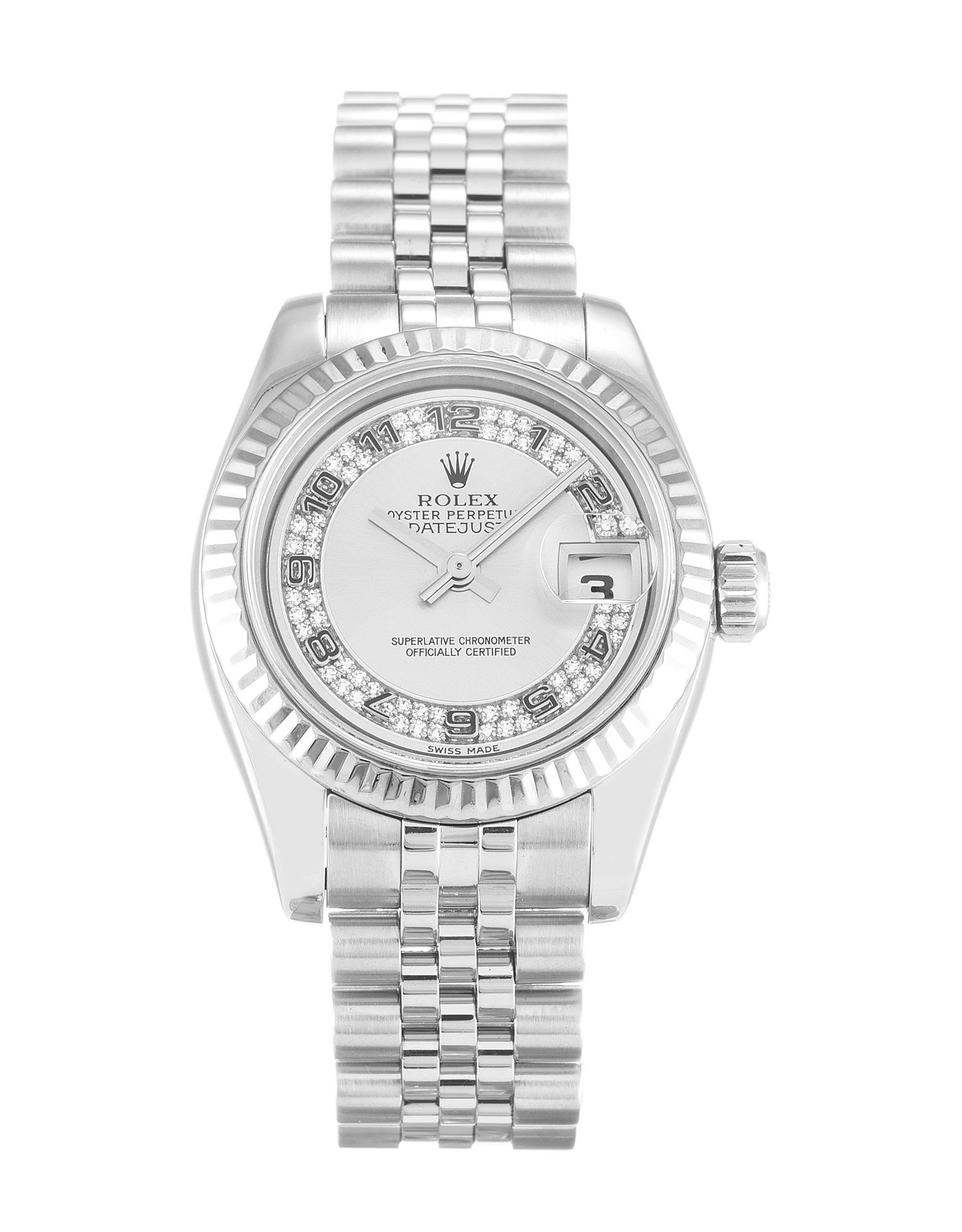 179174 - Rolex Datejust Lady 179174 - Automatic - Silver Diamond Dial Watch