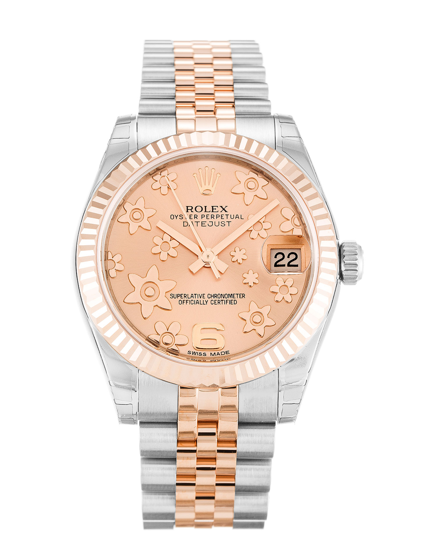 Rolex Datejust Mid-Size 178271 Replica Watch, Automatic Movement, 31MM Steel & Rose Gold Case, Pink