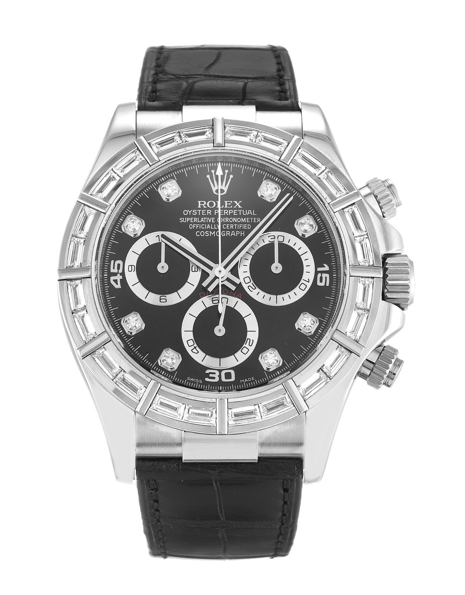 Rolex Daytona 116589BR Automatic Watch, White Gold, Diamond Dial, Replica Watch