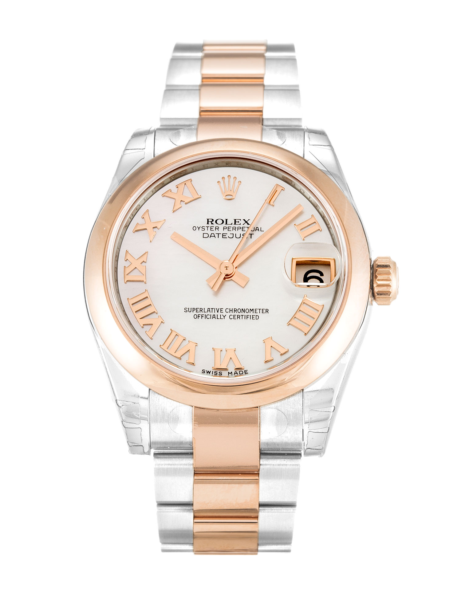 Rolex Datejust 178241 - Automatic - 31 MM - Steel & Rose Gold - Mother of Pearl White Dial