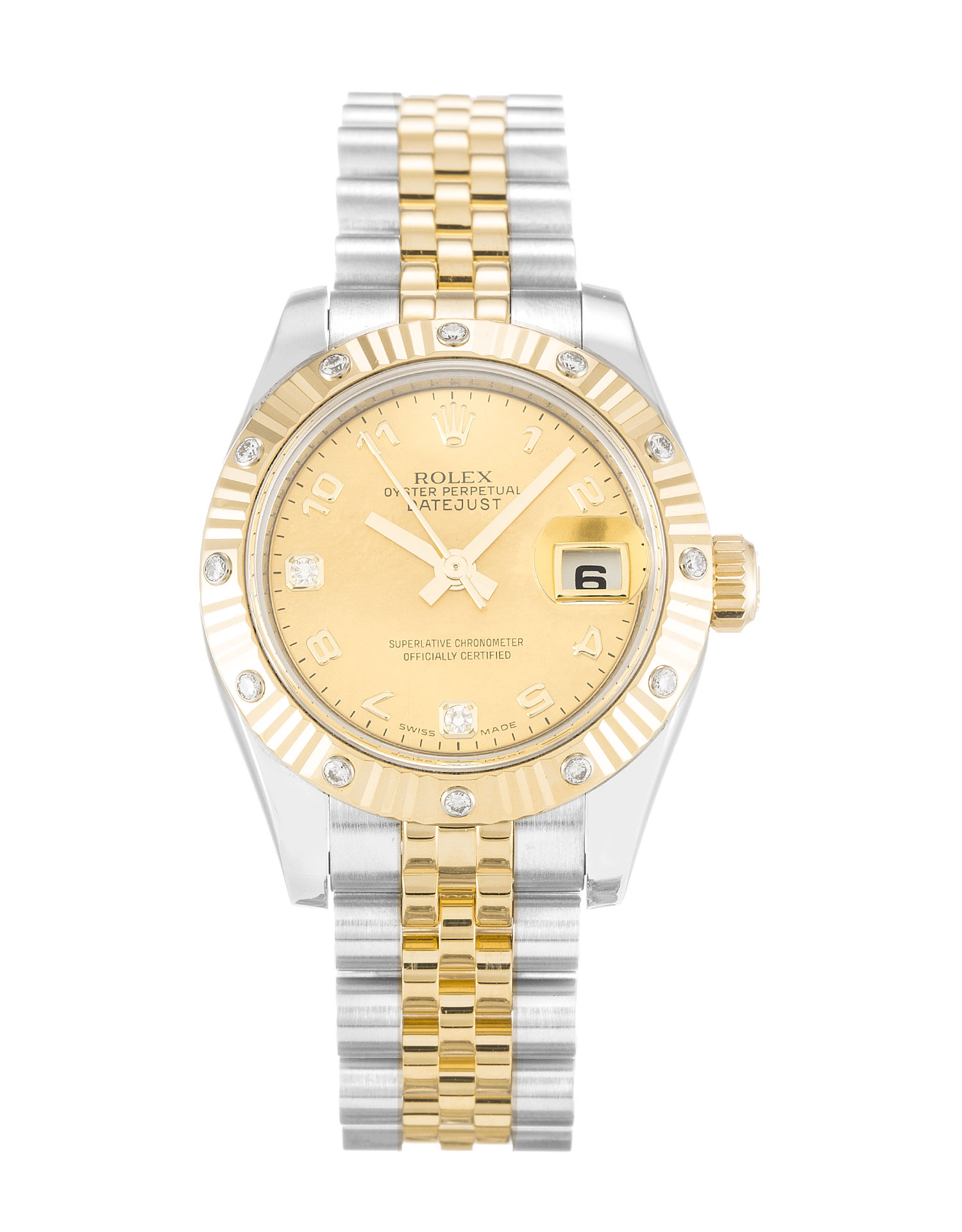 Rolex Datejust Lady 179313 Replica, Automatic Movement, 26MM Steel & Yellow Gold Case, Mother of