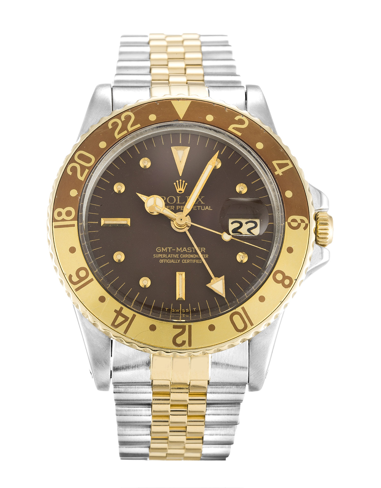 Rolex GMT Master 1675 - Automatic - 40MM - Steel & Yellow Gold - Baton Dial - Replica Watch
