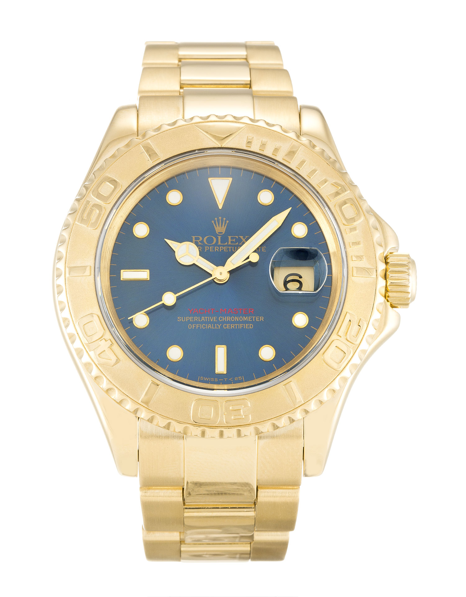 Rolex Yacht-Master 16628 | Automatic | Yellow Gold | 40mm | Blue Dial | Mens Replica Watch