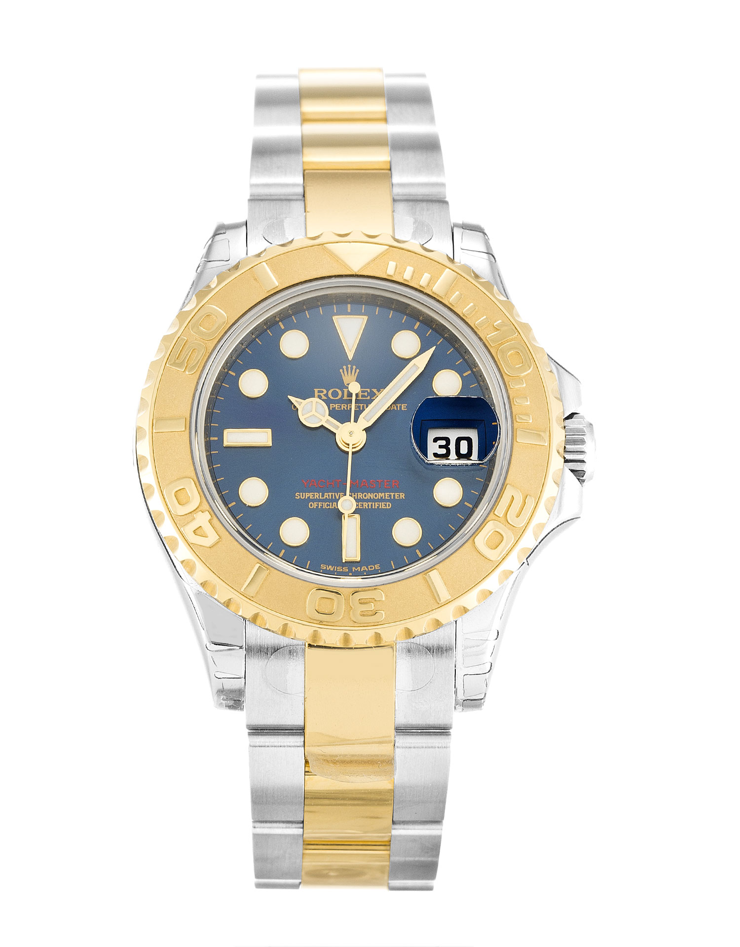 Rolex Yacht-Master 169623 Replica Watch, Automatic, 29MM Steel & Yellow Gold Case, Baton Blue Dial