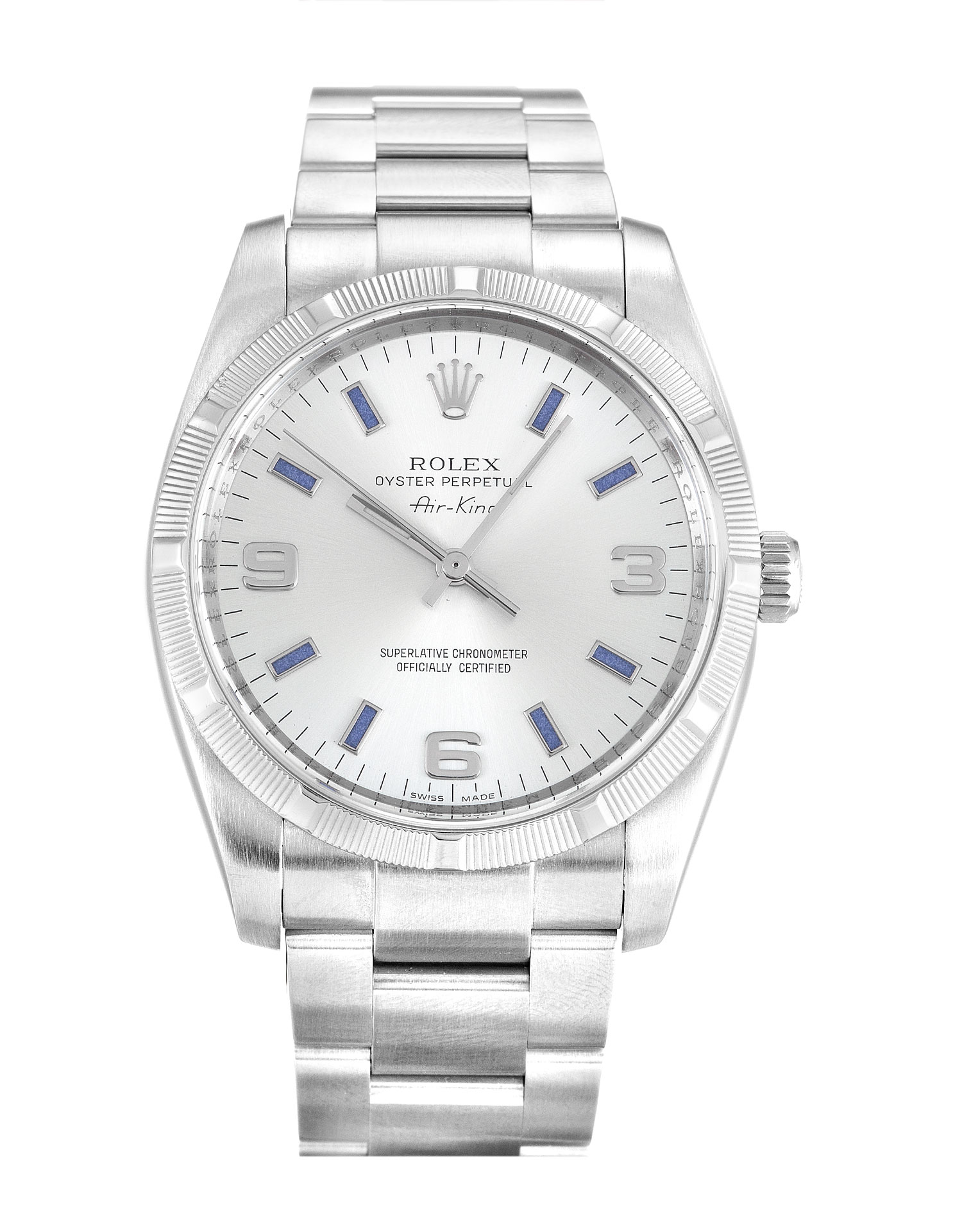 Rolex Air-King 114210 - Automatic - Steel Case - Silver Dial - Replica Watch