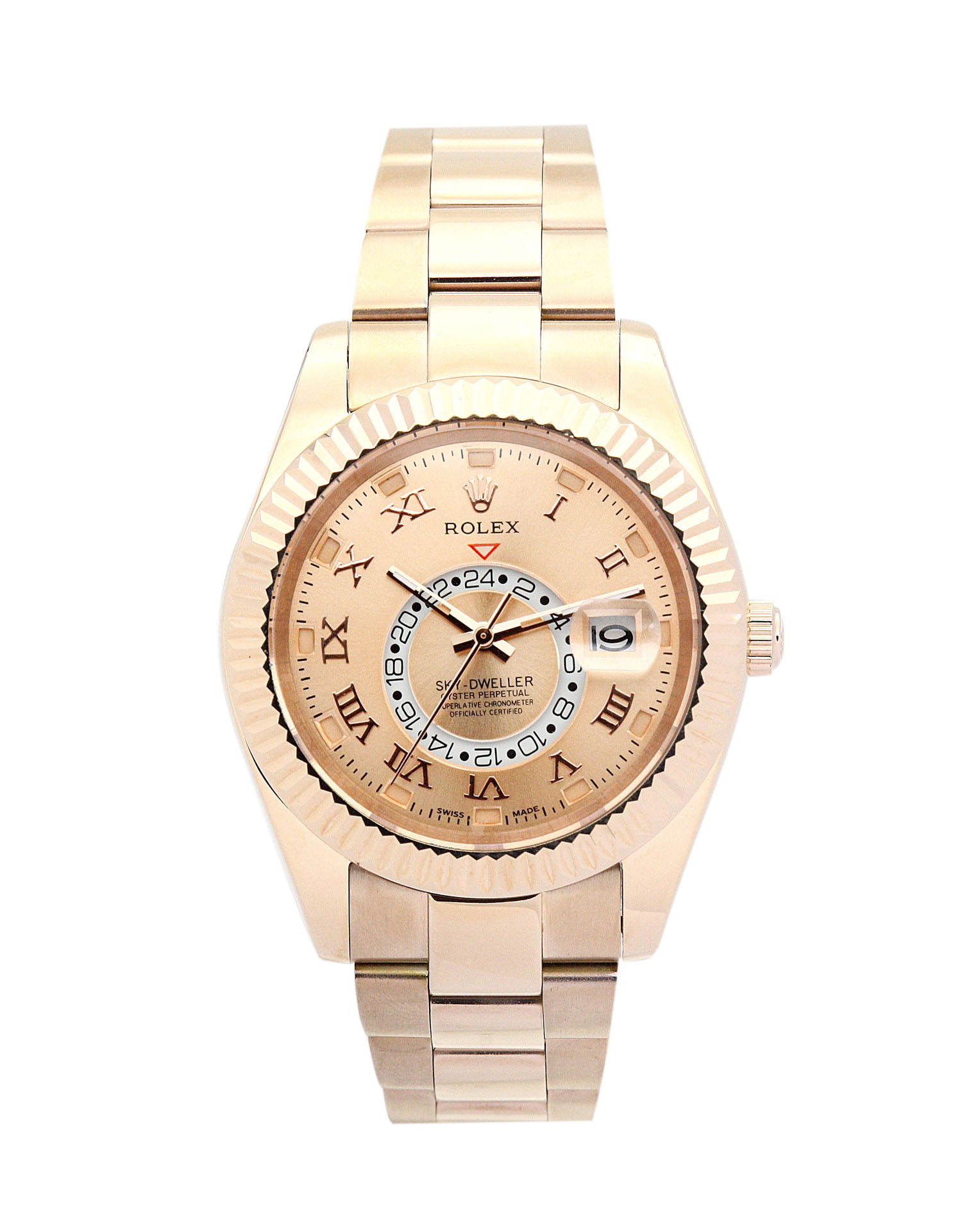 Rolex Sky-Dweller 326938 - Automatic - Rose Gold - 42mm - Champagne Arabic Dial - Replica Watch