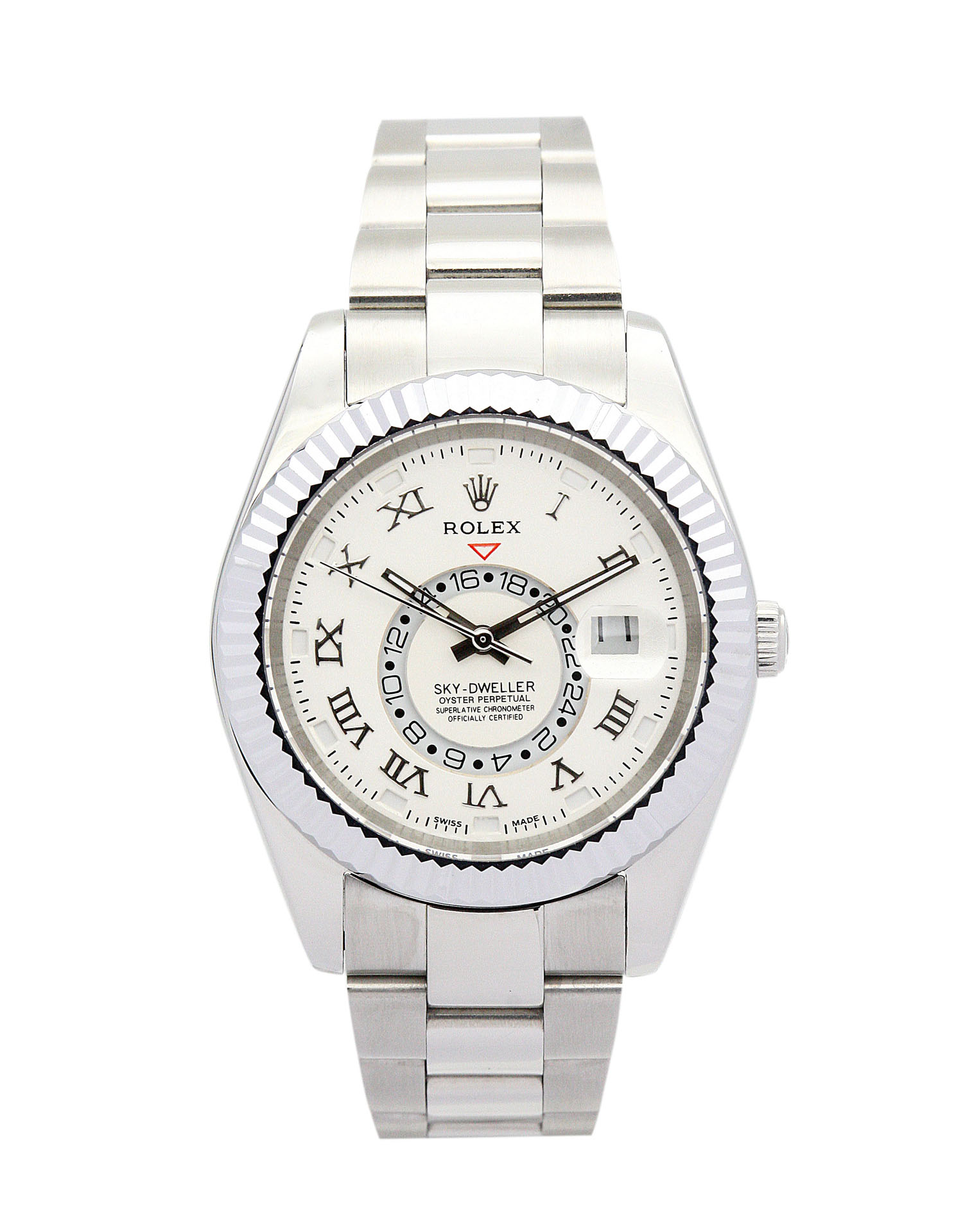 Rolex Sky-Dweller 326938 Automatic, White Gold Case, 42mm, White Dial, Mens Watch