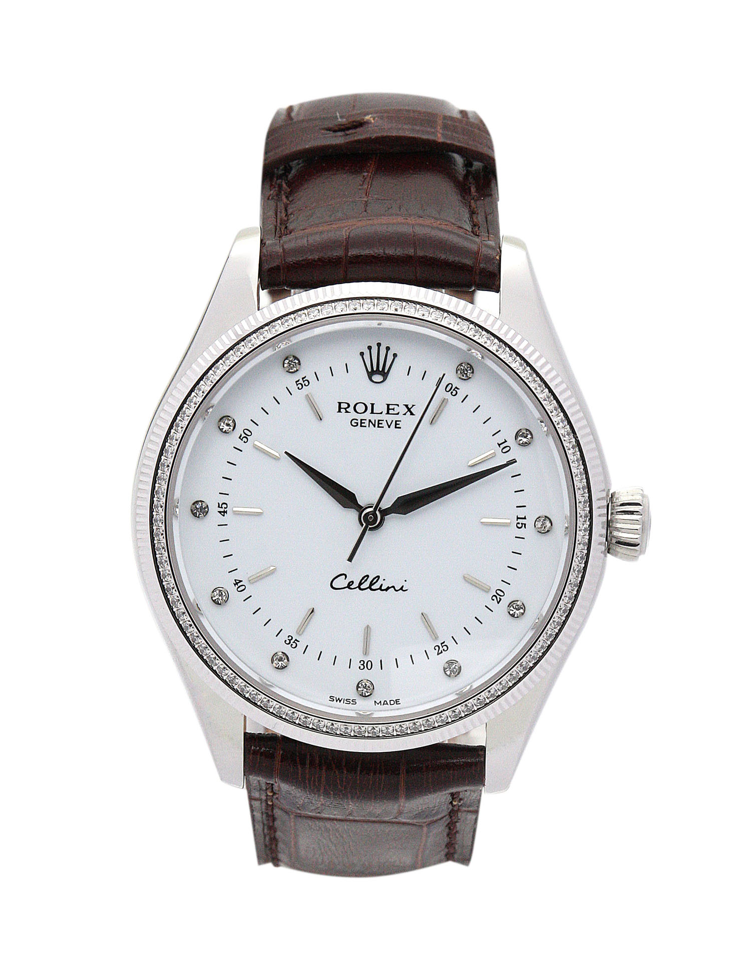 Rolex Cellini 4233 - Ladies Quartz Watch - 25 MM Steel & White Gold - Arabic Dial - Water - 5310