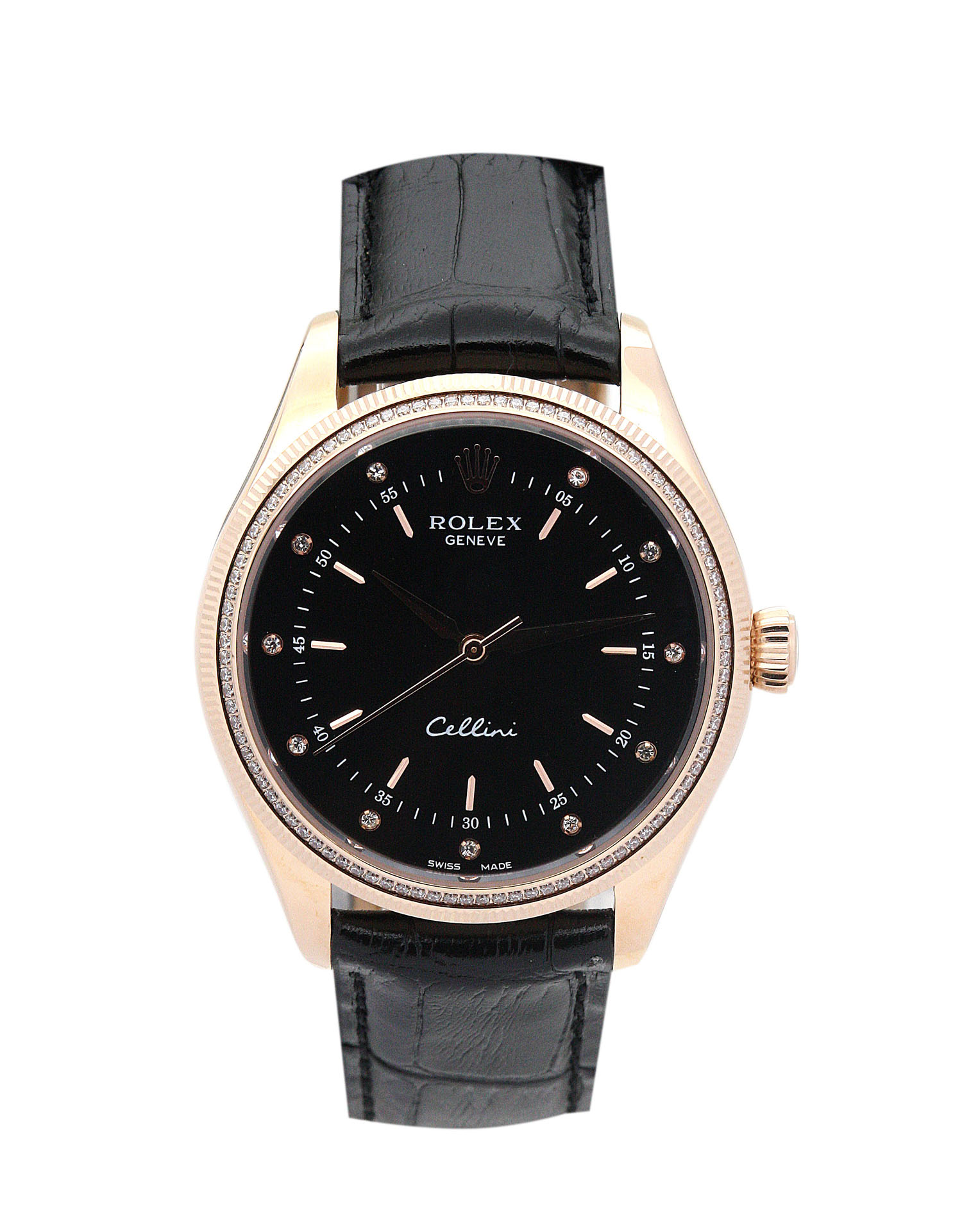 Rolex Cellini 5310 | Ladies | Quartz | 25mm Yellow Gold | Black Dial Watch