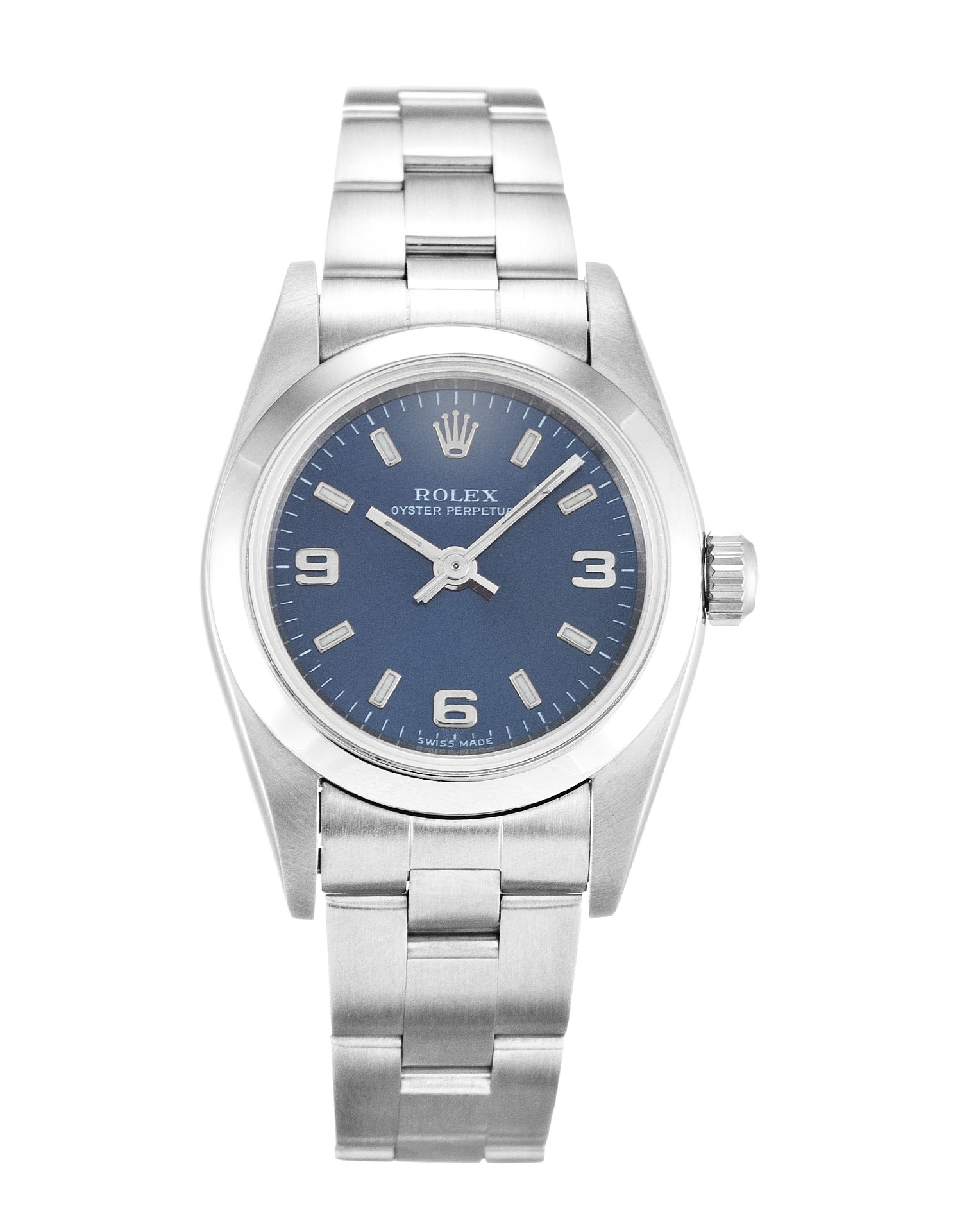 Rolex Lady Oyster Perpetual 76080 Replica Watch Automatic Blue Dial Steel Case 24mm