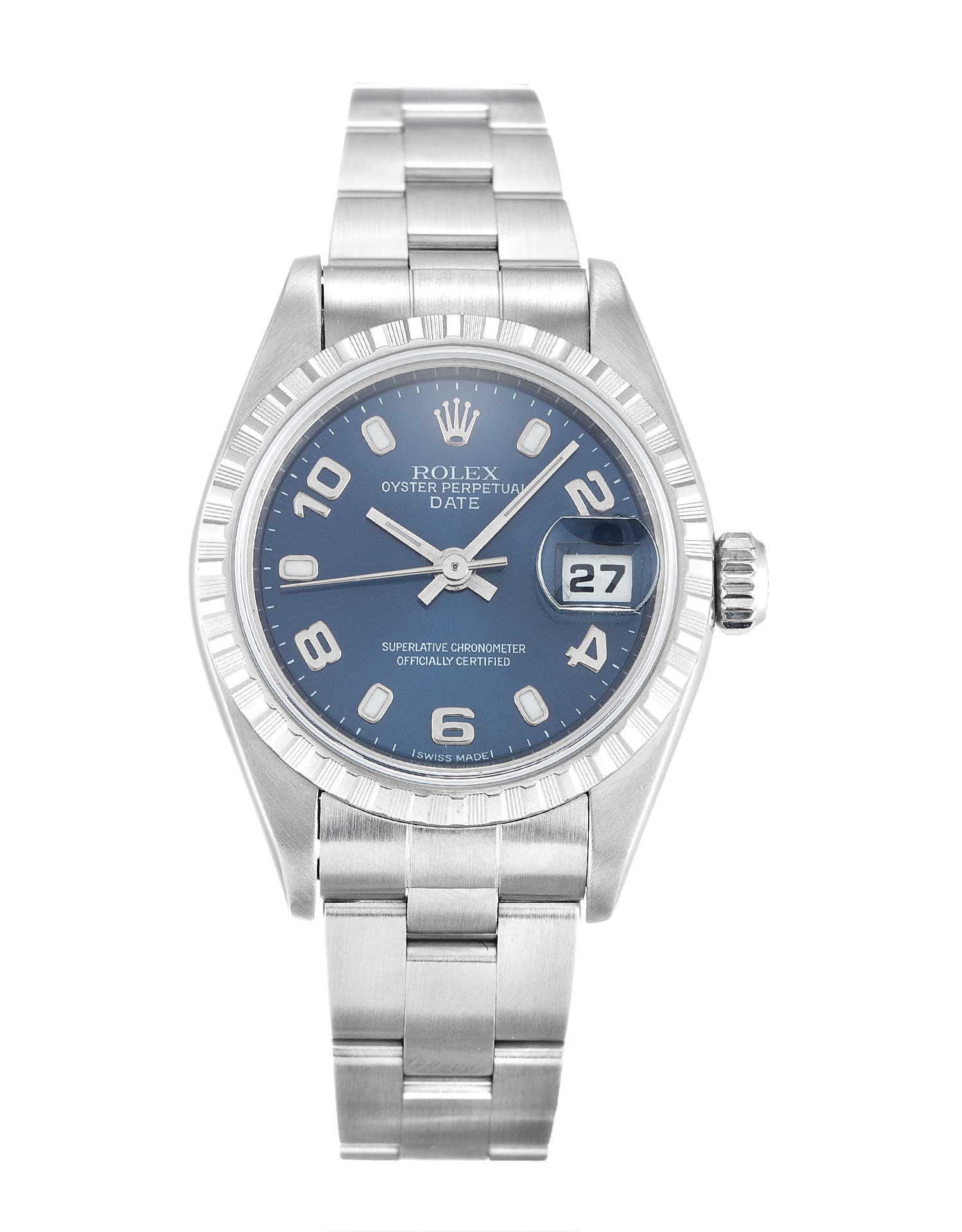 Rolex Lady Oyster Perpetual 79240 Replica Watch, Automatic Movement, 26mm Steel Case, Blue Arabic