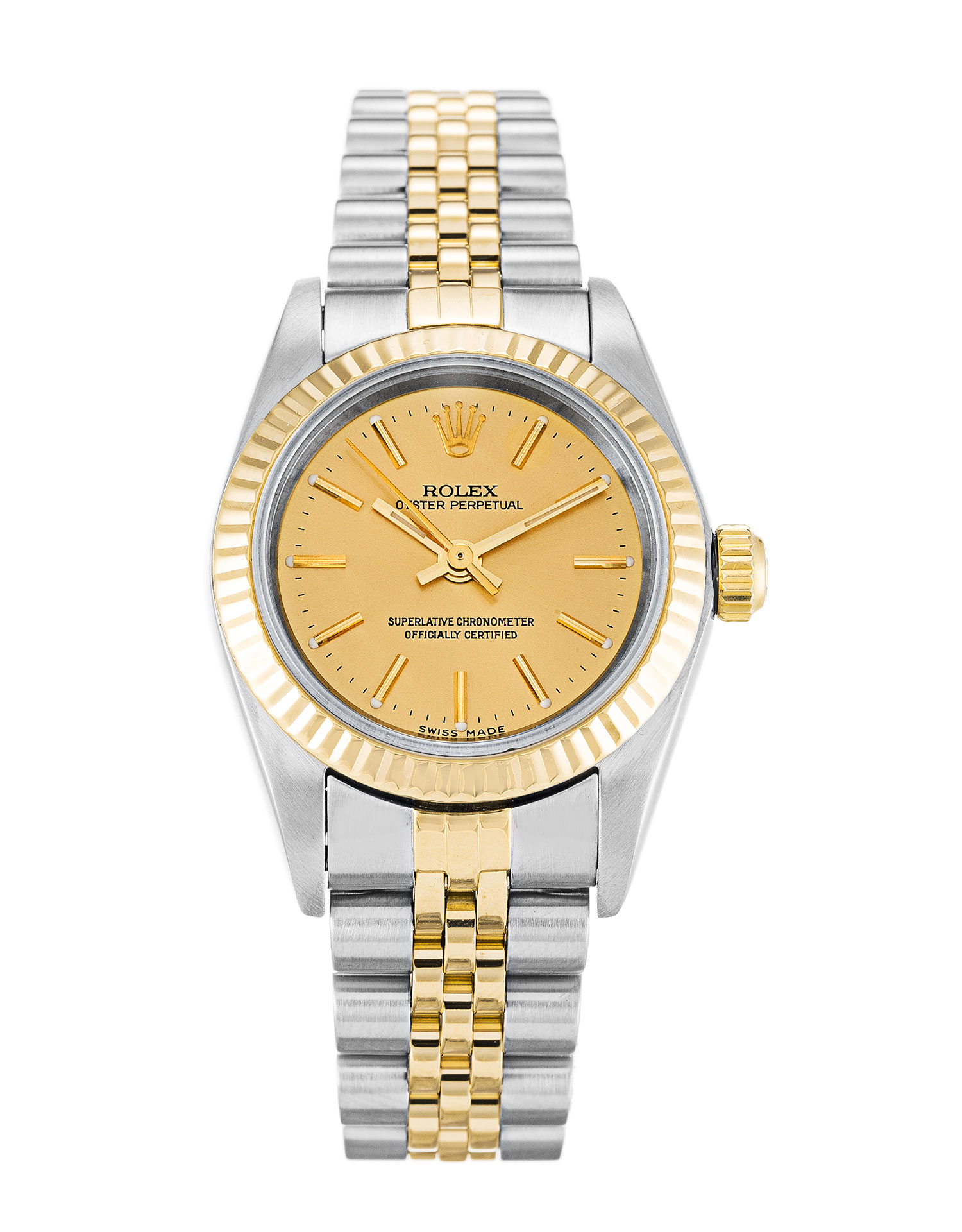 Rolex Lady Oyster Perpetual 76193 Replica, Automatic, 24MM Steel/Yellow Gold Case & Bracelet