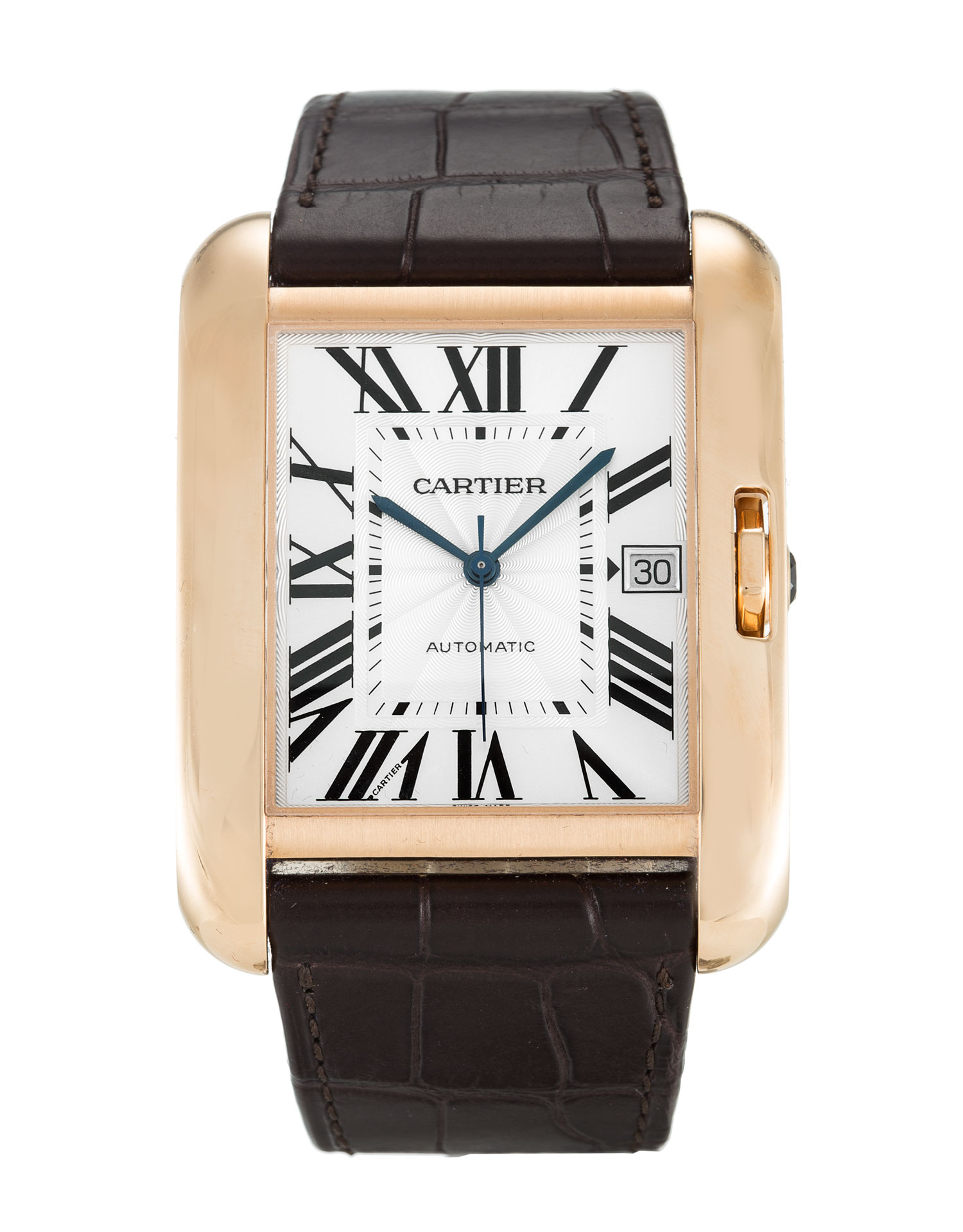 Cartier Tank Anglaise W5310004 | Automatic | Rose Gold | Silver Roman Numeral Dial | Water