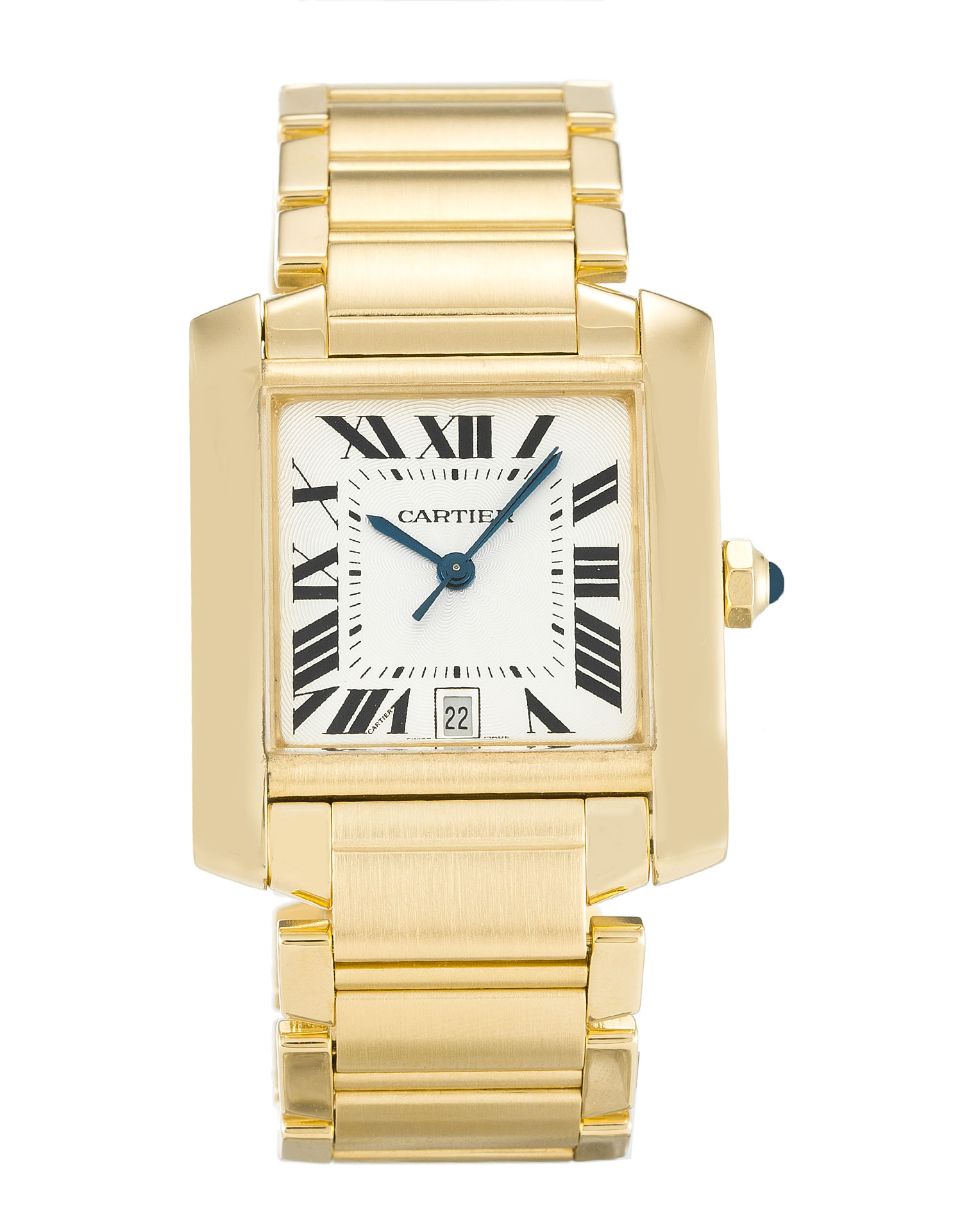 Cartier Tank Francaise W50001R2 - Automatic - 28MM - Yellow Gold - Silver Roman Numeral Dial