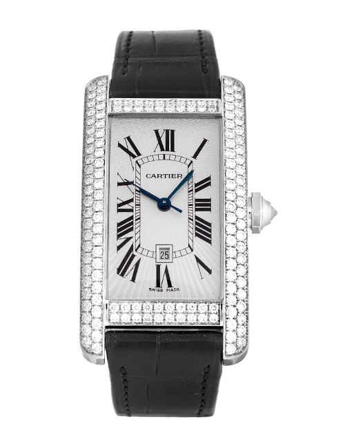 Cartier Tank Americaine WB710002 Replica Watch, Ladies, Automatic, 23mm White Gold Diamond Set Case