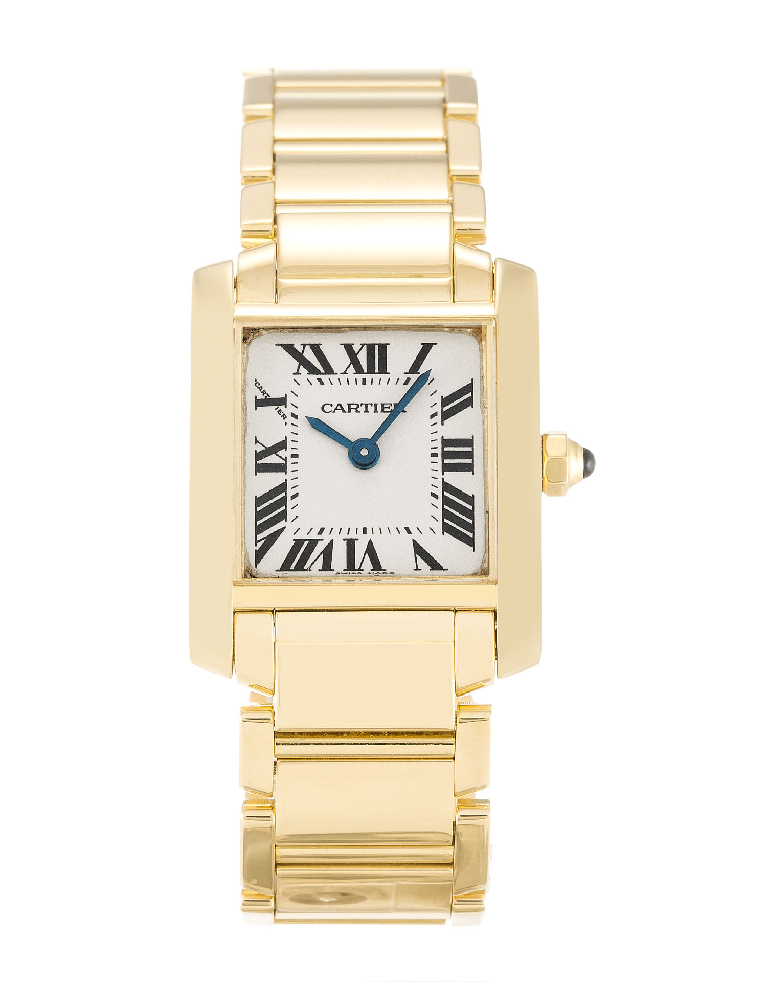 Cartier Tank Francaise W50002N2 Quartz Silver Roman Numeral 19MM Gold Watch, Automatic Replica Watch