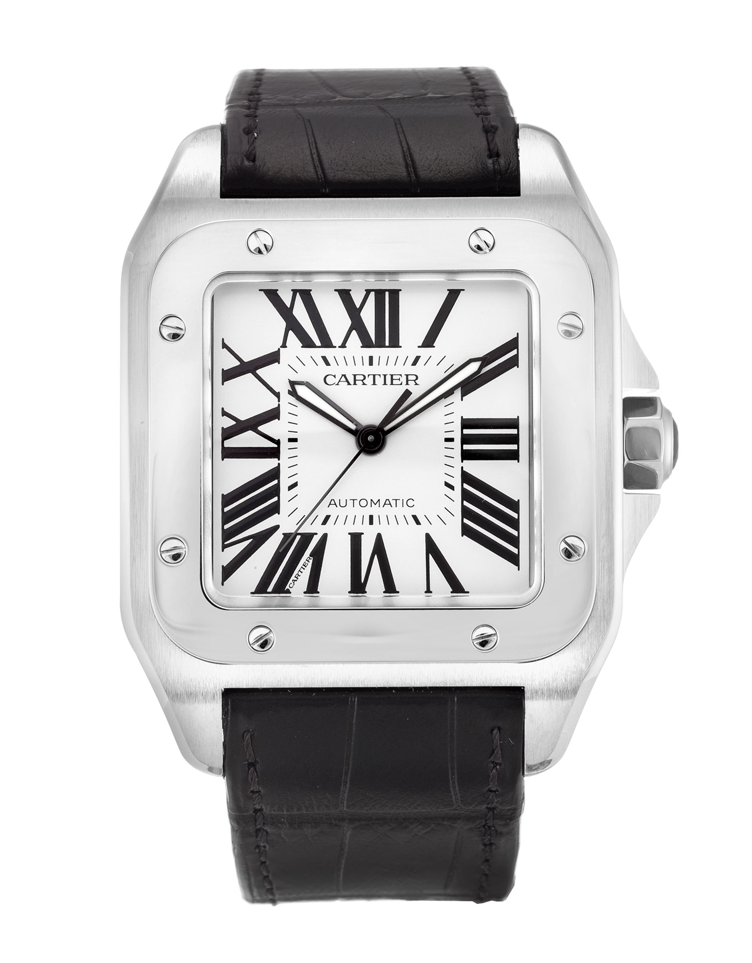 Cartier Santos 100 Mens Replica Watch W20073X8 Auto Movement, Steel Case, Roman Numeral Dial