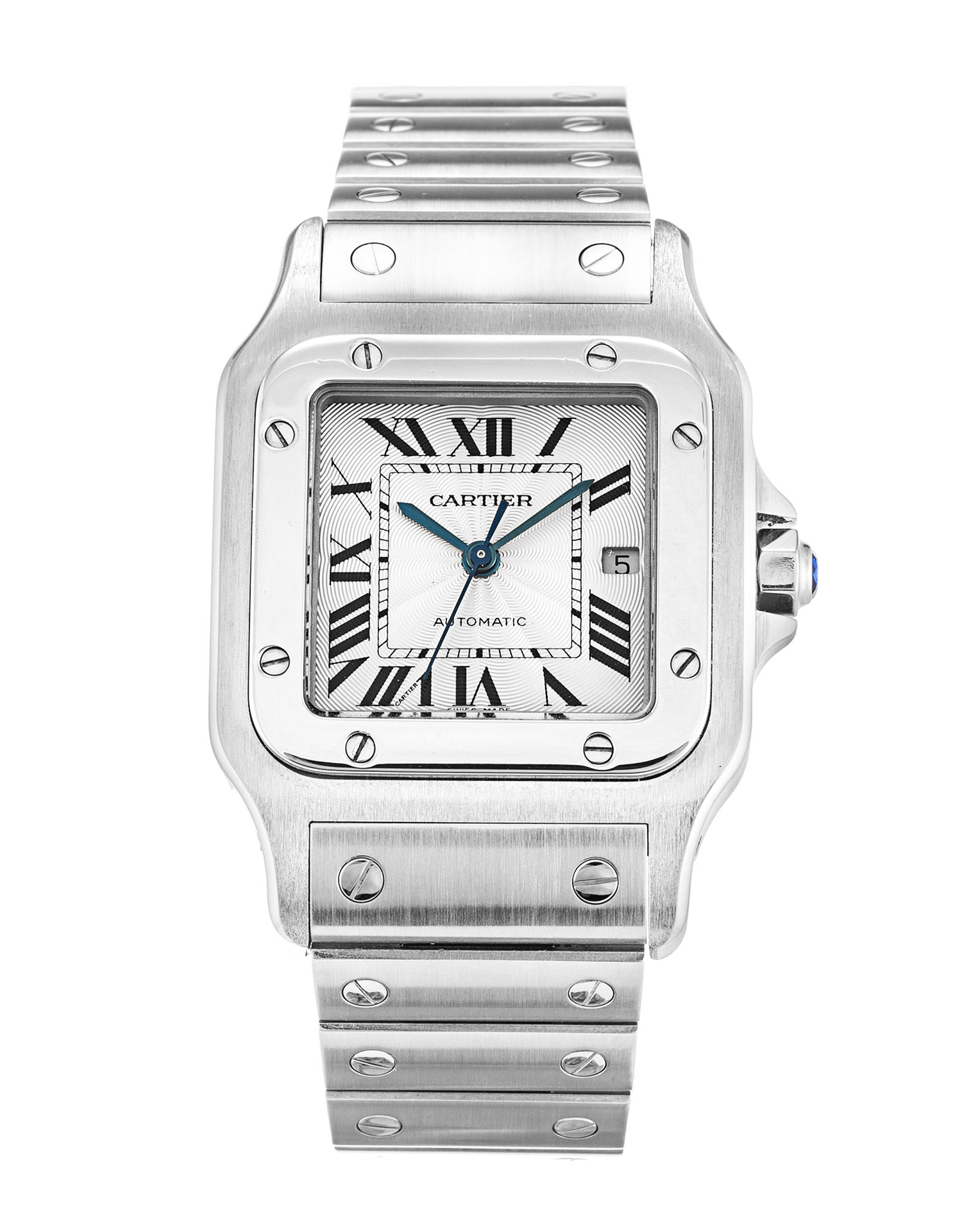 Cartier Santos W20055D6 Replica Watch, Automatic, Silver Roman Numeral Dial, Steel Case, 29mm Steel