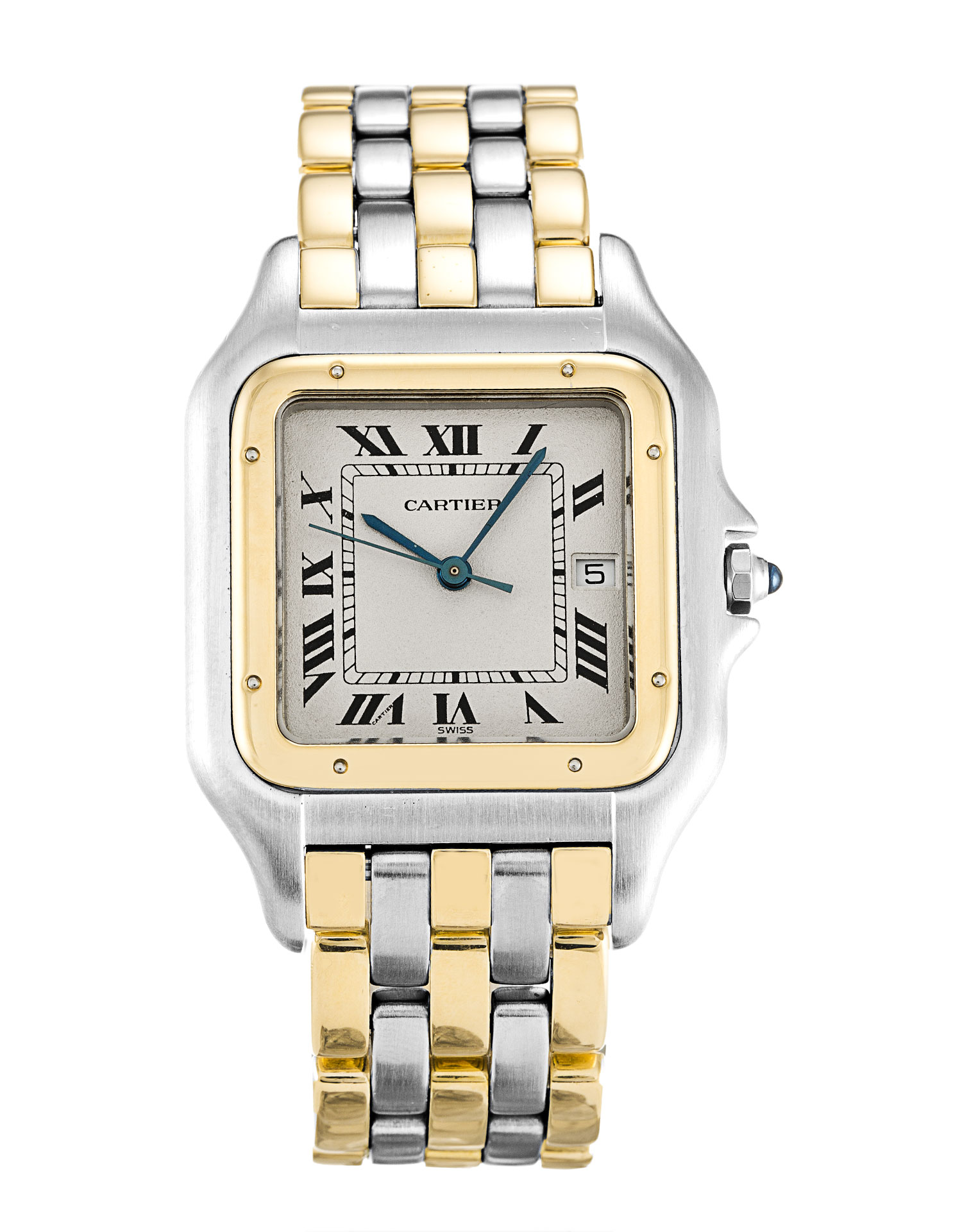 Cartier Panthere 83083444 Replica Watch, Quartz, 29 MM, Steel & Yellow Gold Case, White Roman