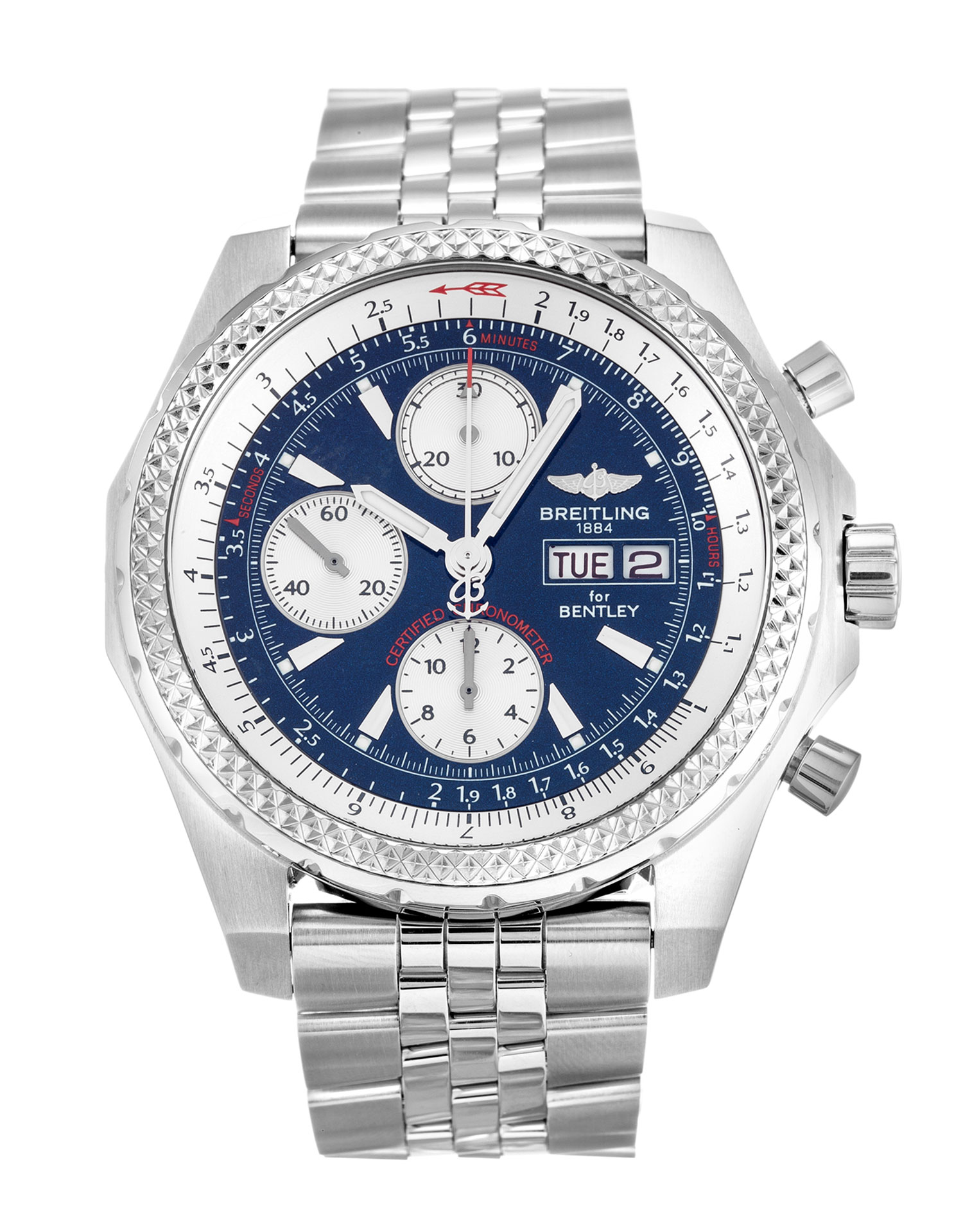Breitling Bentley GT A13363 Mens Replica Watch, Quartz Movement, 44.8MM Steel Case, Blue Dial