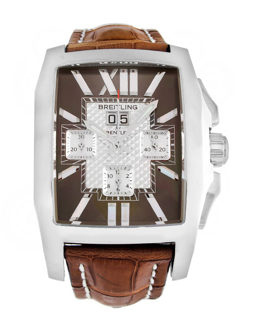 A44365 - Breitling Bentley Flying B Chronograph - Quartz - 40mm Steel Case - Brown Baton Dial