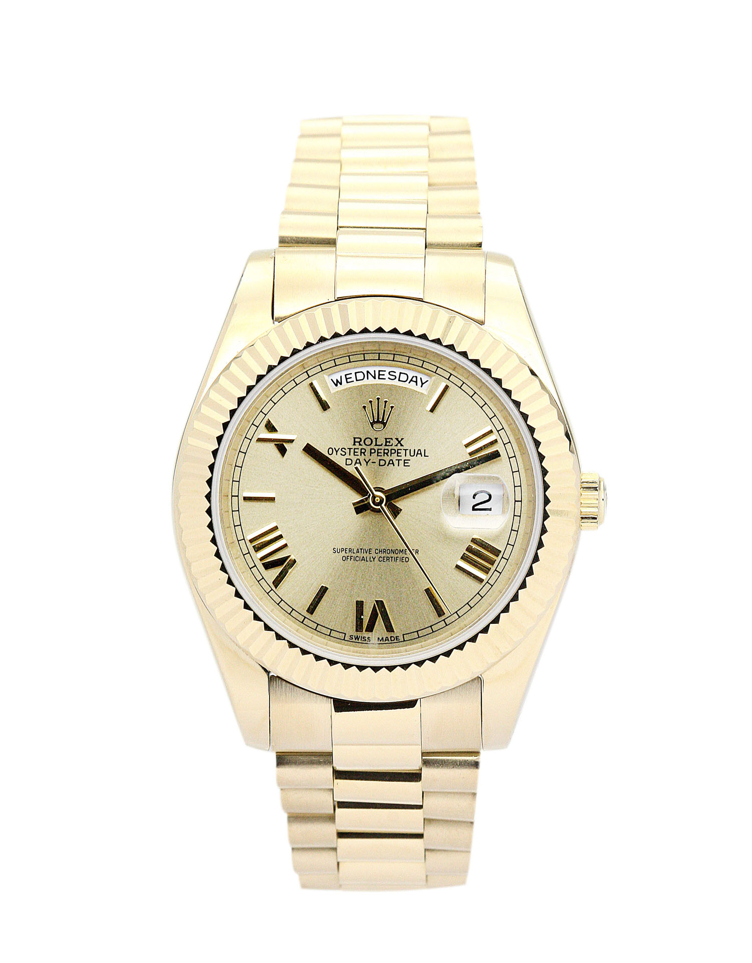 Rolex Day-Date II 218238 Replica Watch, Automatic Movement, 41mm Yellow Gold Case, President