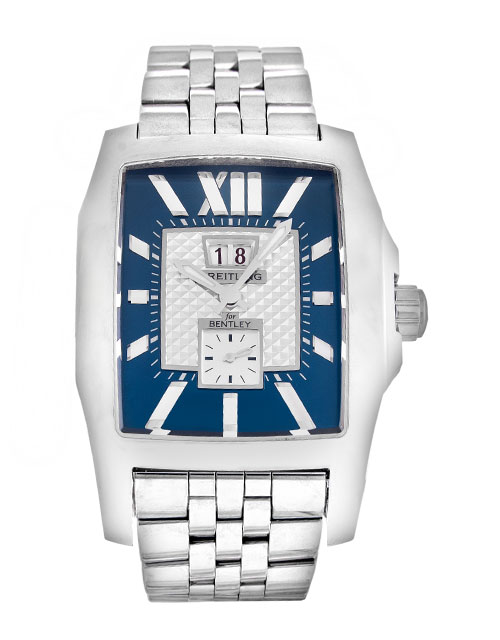 Breitling Bentley Flying B No 3 A16362 Automatic Mens Watch, 36mm Steel Case, Blue & Silver Dial