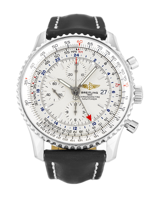 Breitling Navitimer World A24322 - Quartz - 46MM Steel - White Dial Mens Watch - Replica Watch