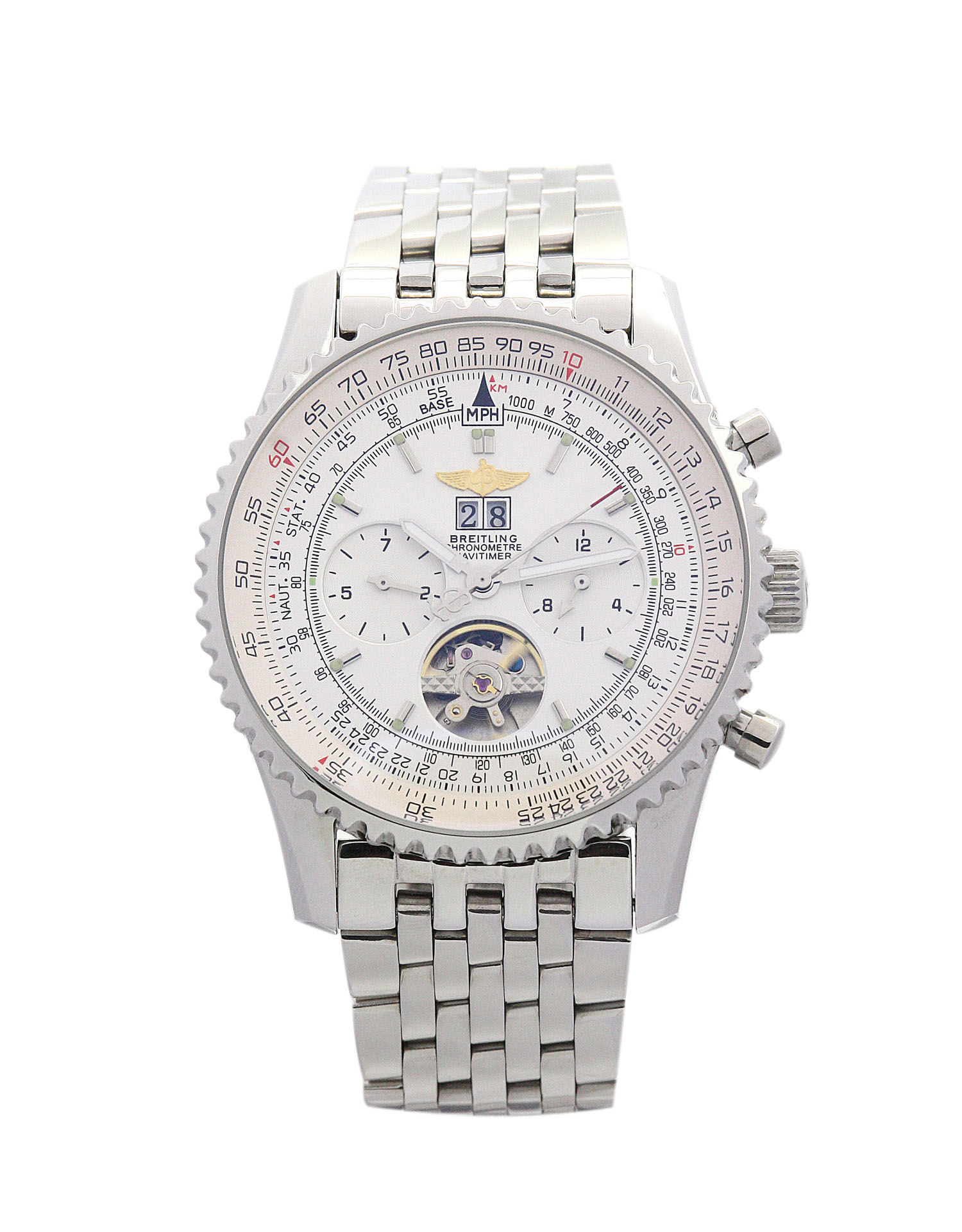 Breitling Navitimer World A24322 - Automatic Watch - Mens - Quartz - 46 MM Steel Case