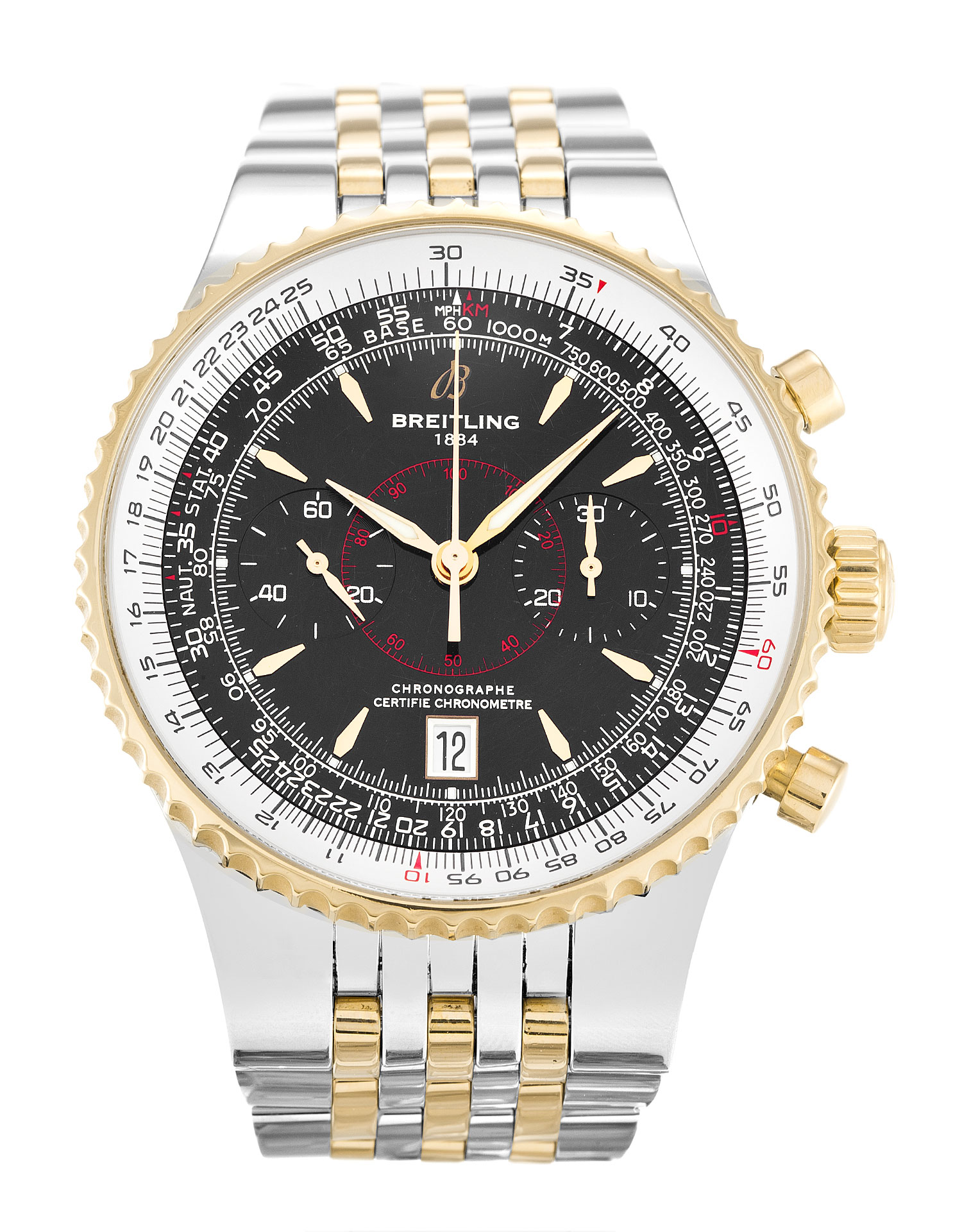 Breitling Legende C23340 Mens Watch, Automatic Movement, 47mm Steel & Rose Gold Case, Baton Dial