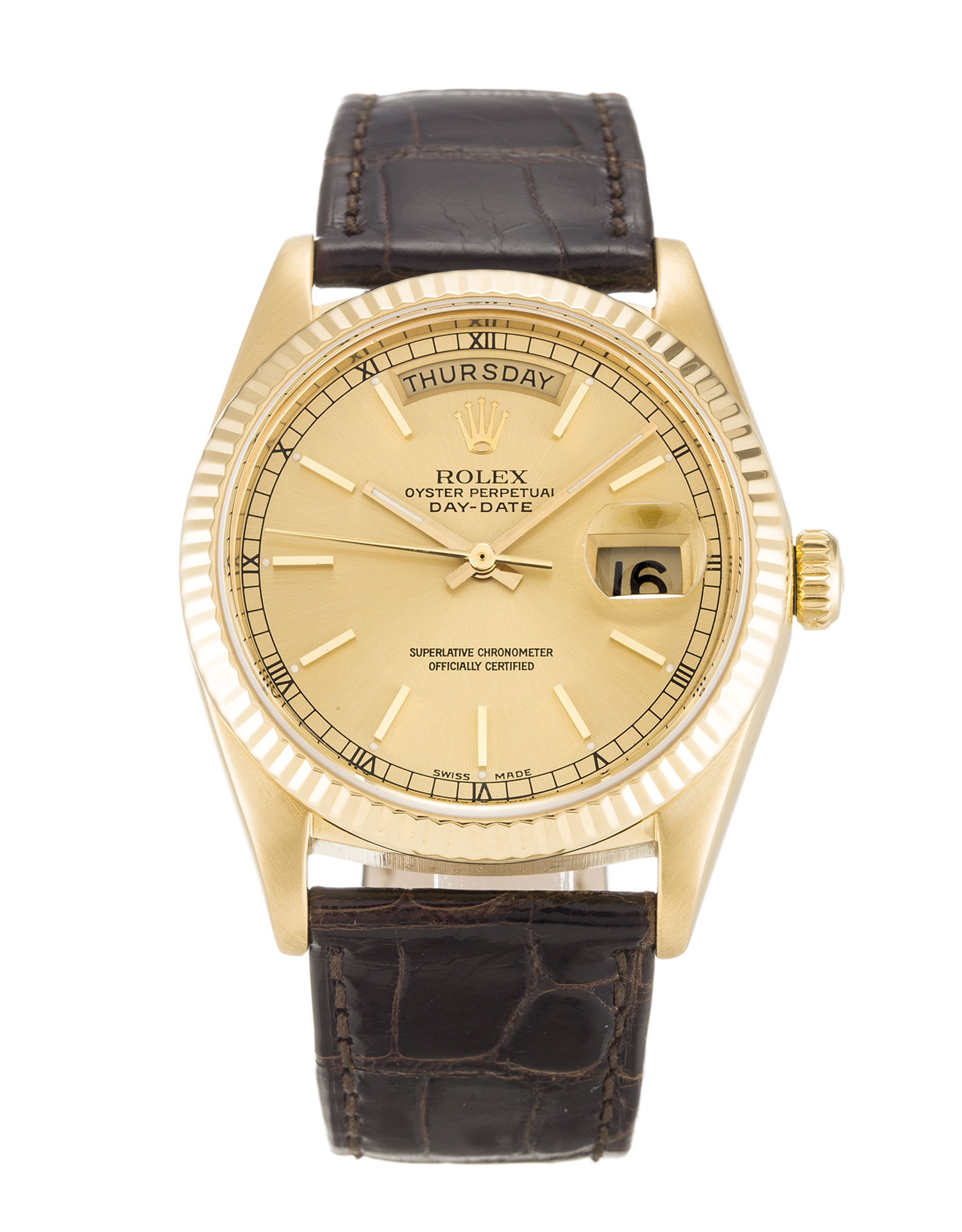 Rolex Day-Date 18038 - Replica Watch - Automatic - Yellow Gold Case - 36mm