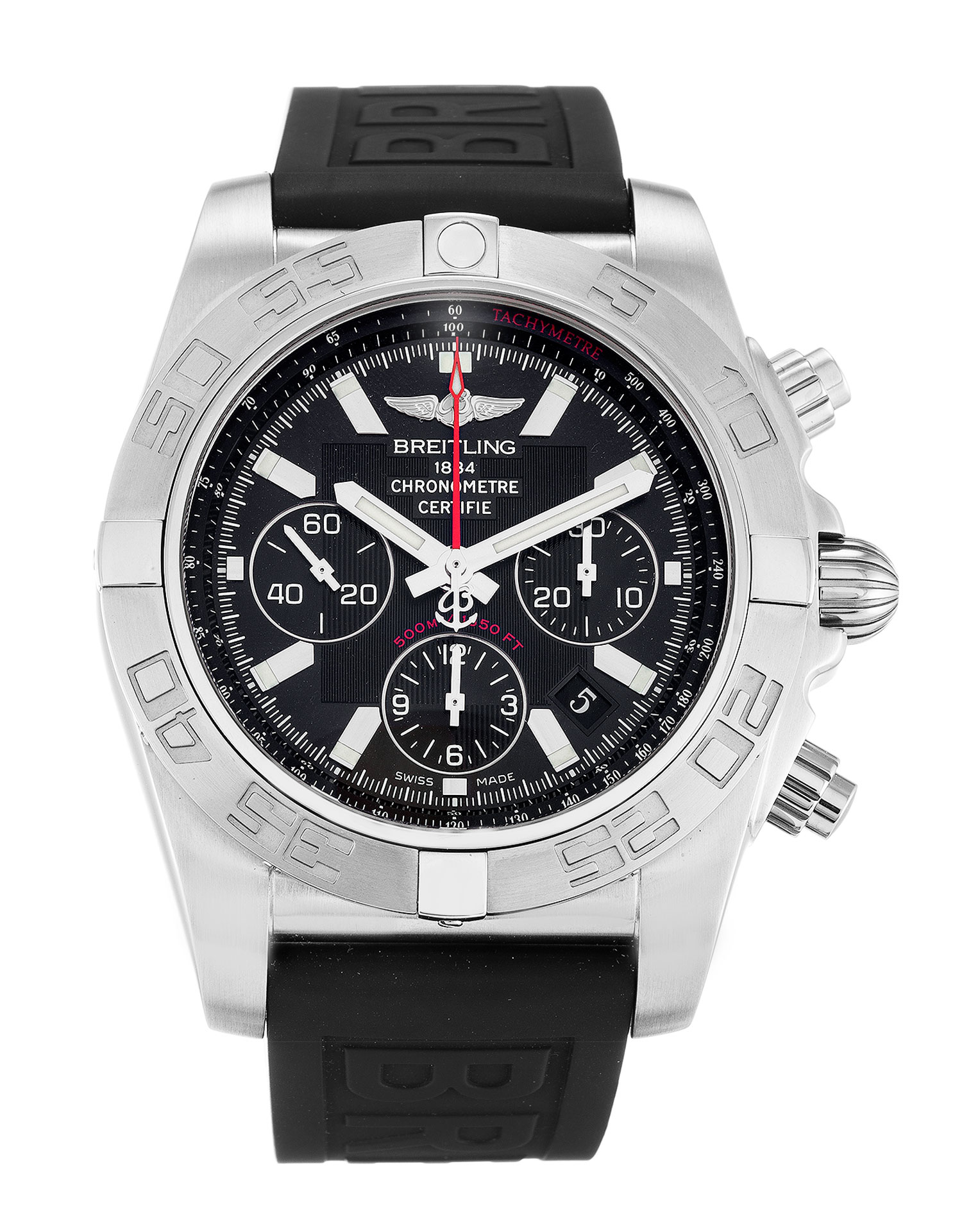 Breitling Chronomat 44 AB0110 - Mens Quartz Watch - Steel Case - Baton Dial - Water Resistant