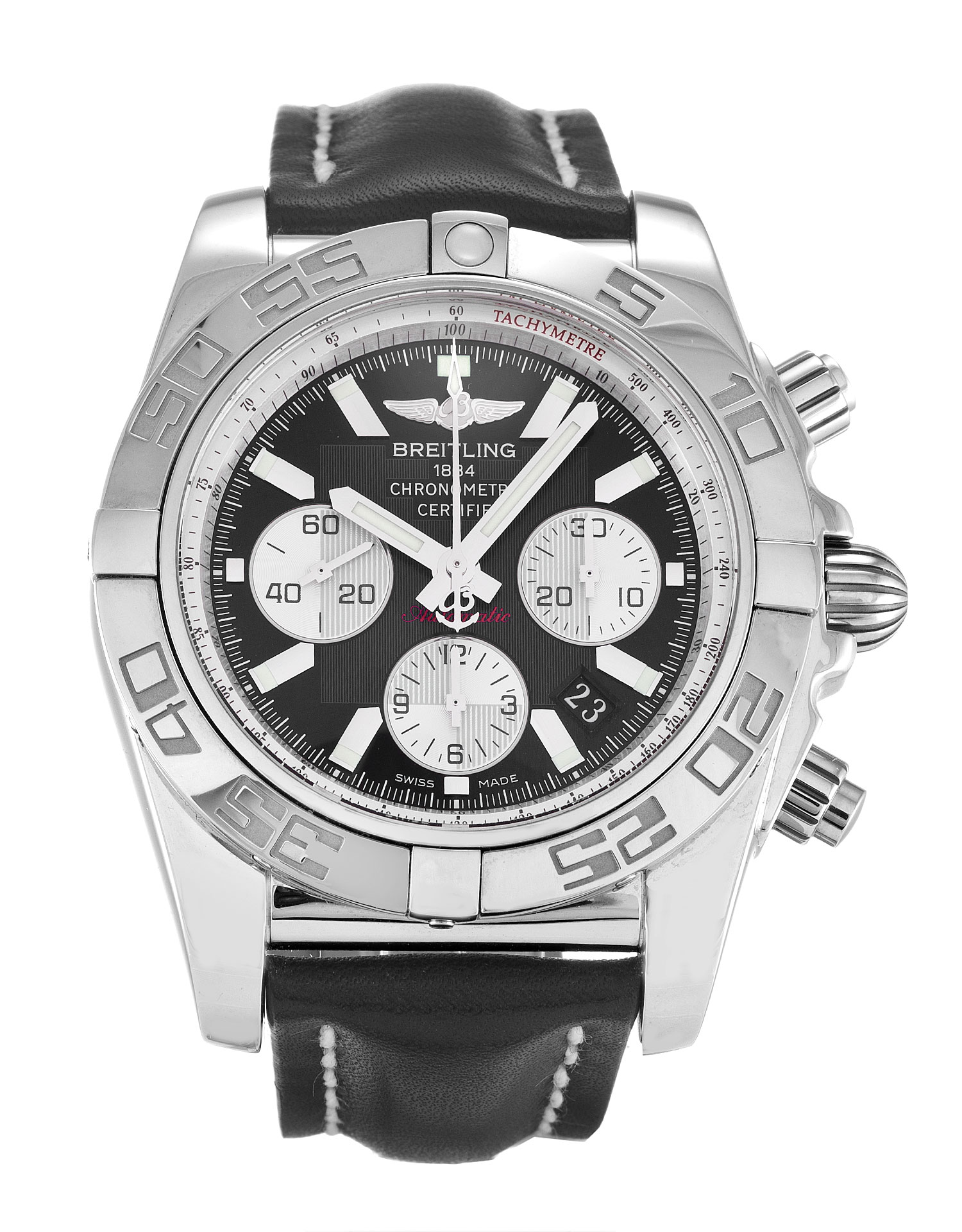 Breitling Chronomat 44 AB0110 Mens Watch, Automatic Movement, Silver Dial, Steel Case