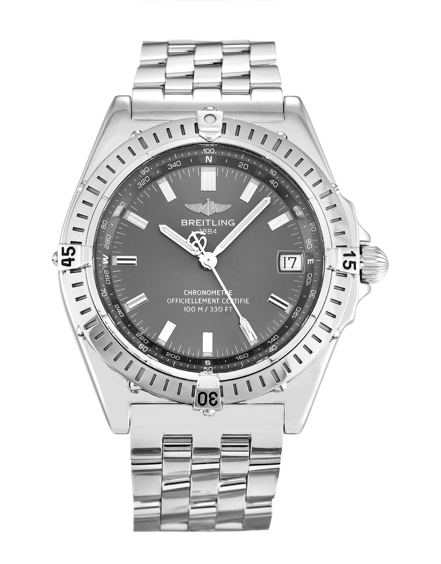 Breitling Wings Automatic A10350 Chronomat Replica Watch, Automatic Movement, 40MM Steel Case, Grey