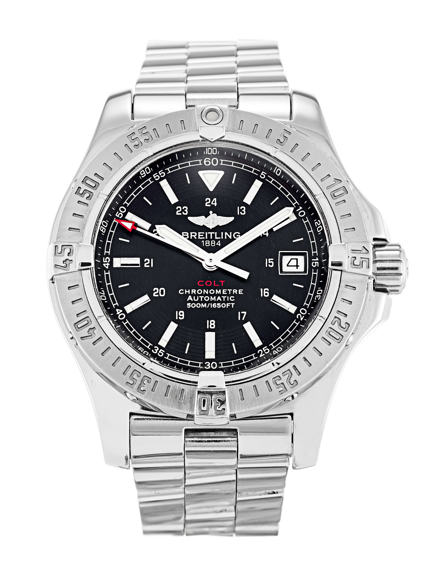 A17380ST.OO.1240ST.01 - Breitling Colt Auto Automatic Men's Watch - Silver Baton Dial
