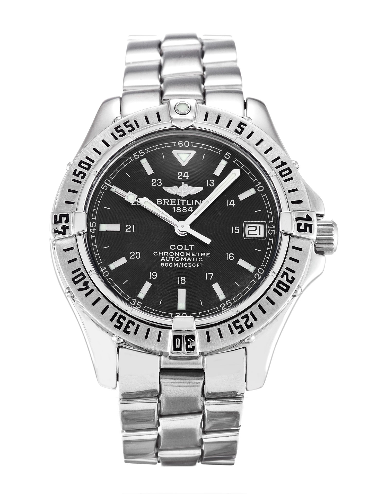 Breitling Colt Auto A17350 Replica Watch, Automatic, 38MM Steel Case, Baton Dial