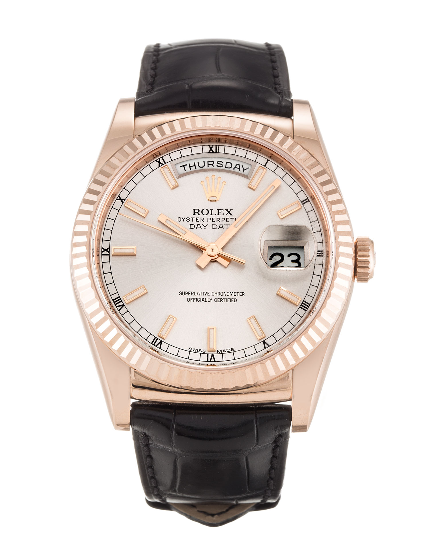 Rolex Day-Date 118135 - Automatic - 36MM Rose Gold Case - Mens Watch